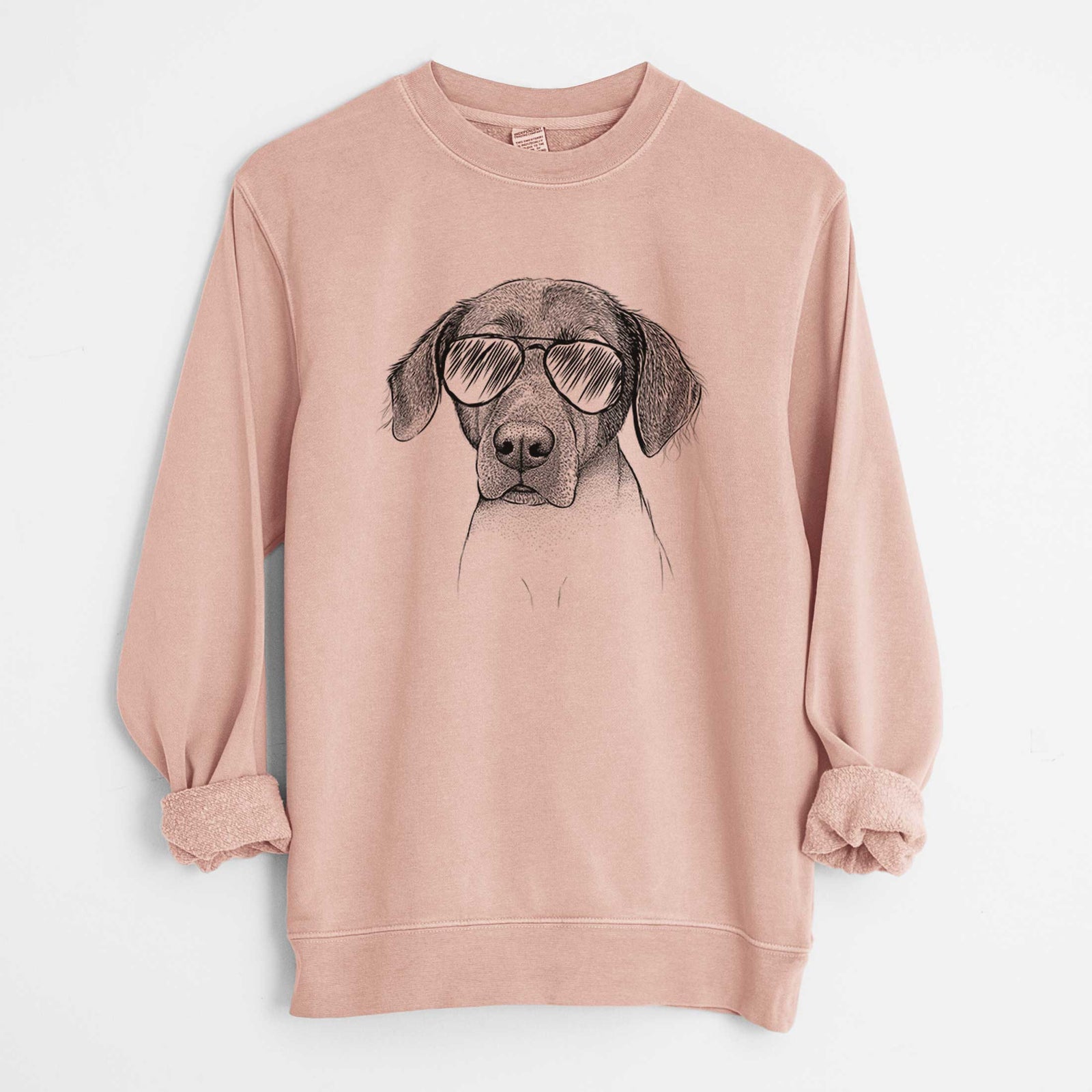 Aviator Baldwin the Mixed Breed - Unisex Pigment Dyed Crew Sweatshirt