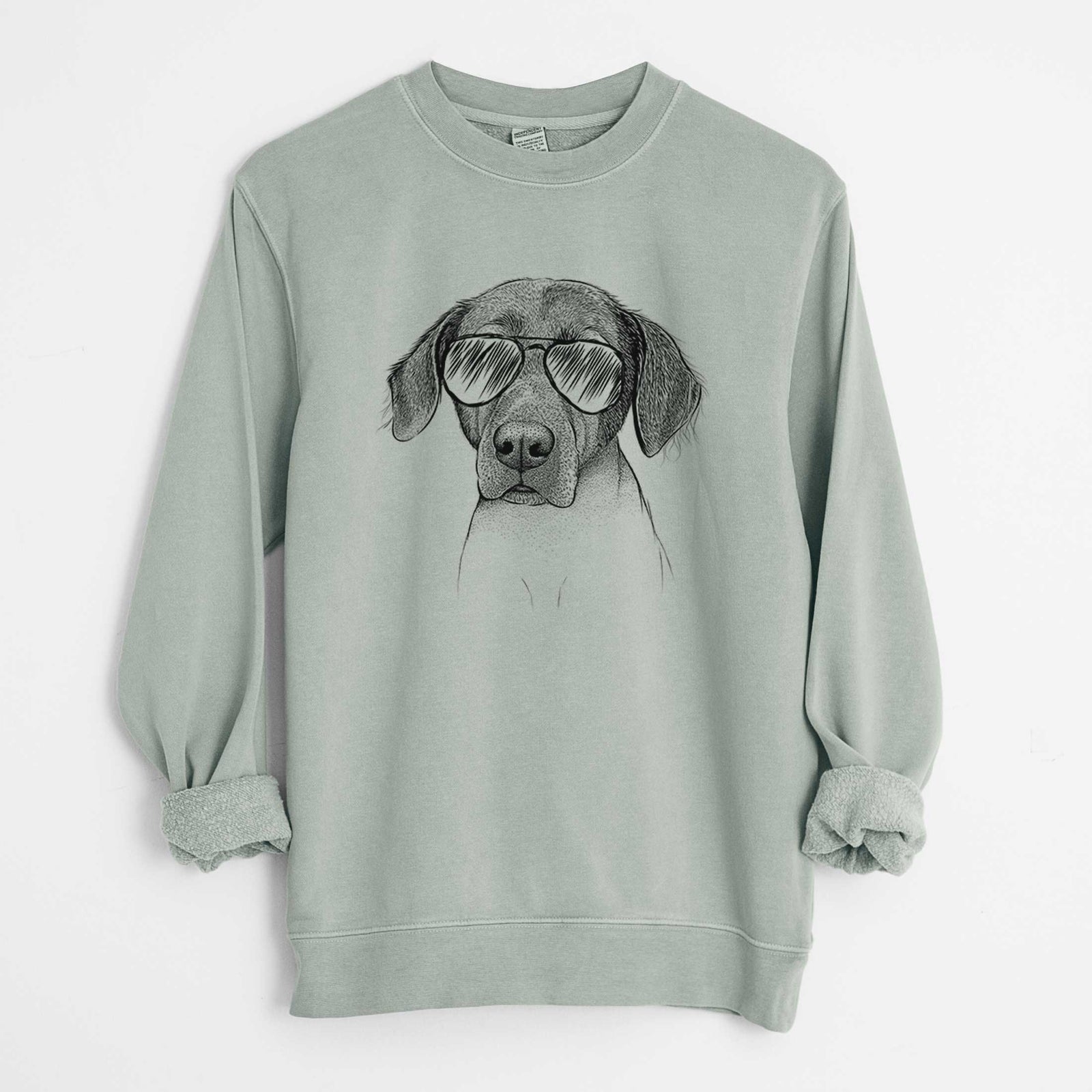 Aviator Baldwin the Mixed Breed - Unisex Pigment Dyed Crew Sweatshirt