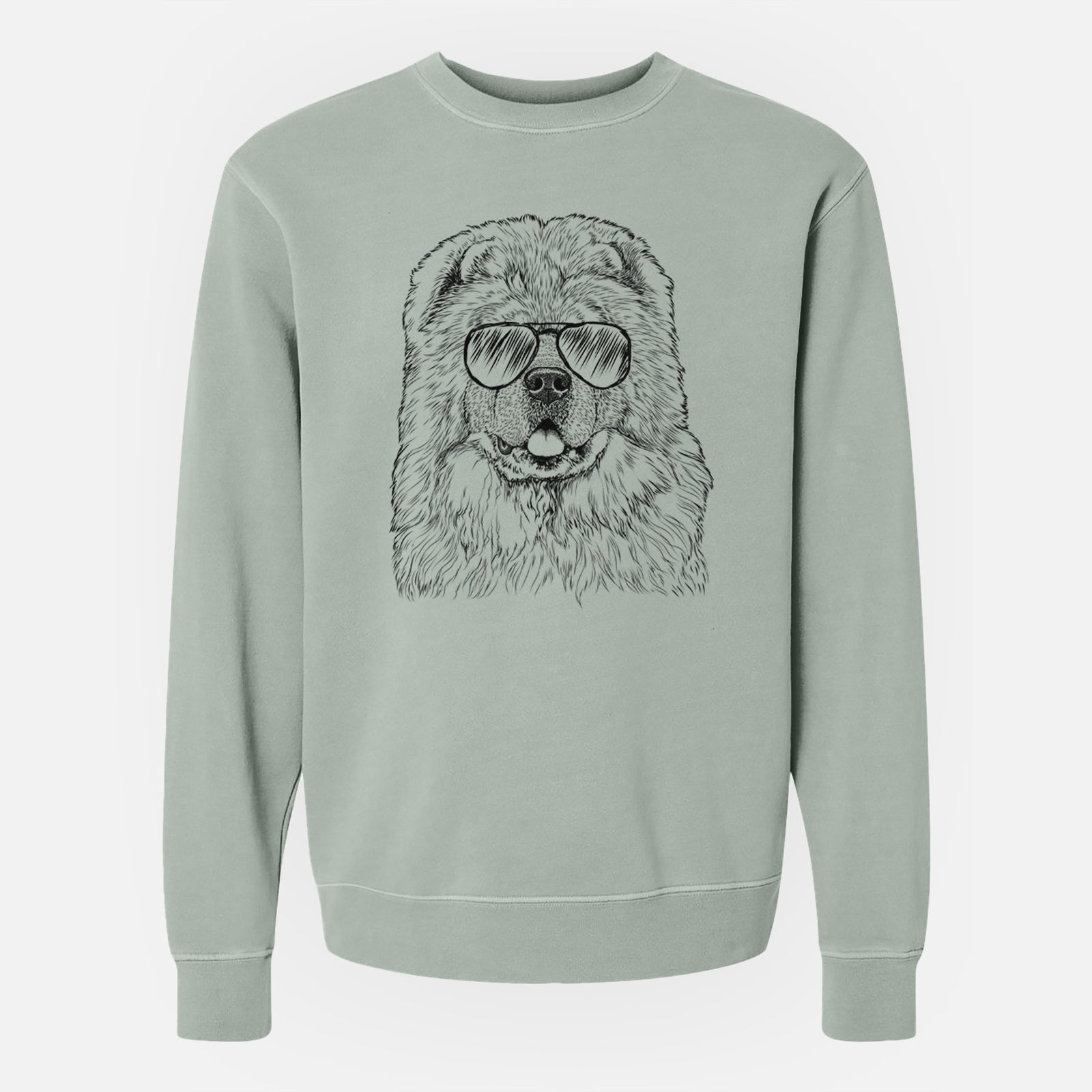 Aviator Baloo the Chow Chow - Unisex Pigment Dyed Crew Sweatshirt