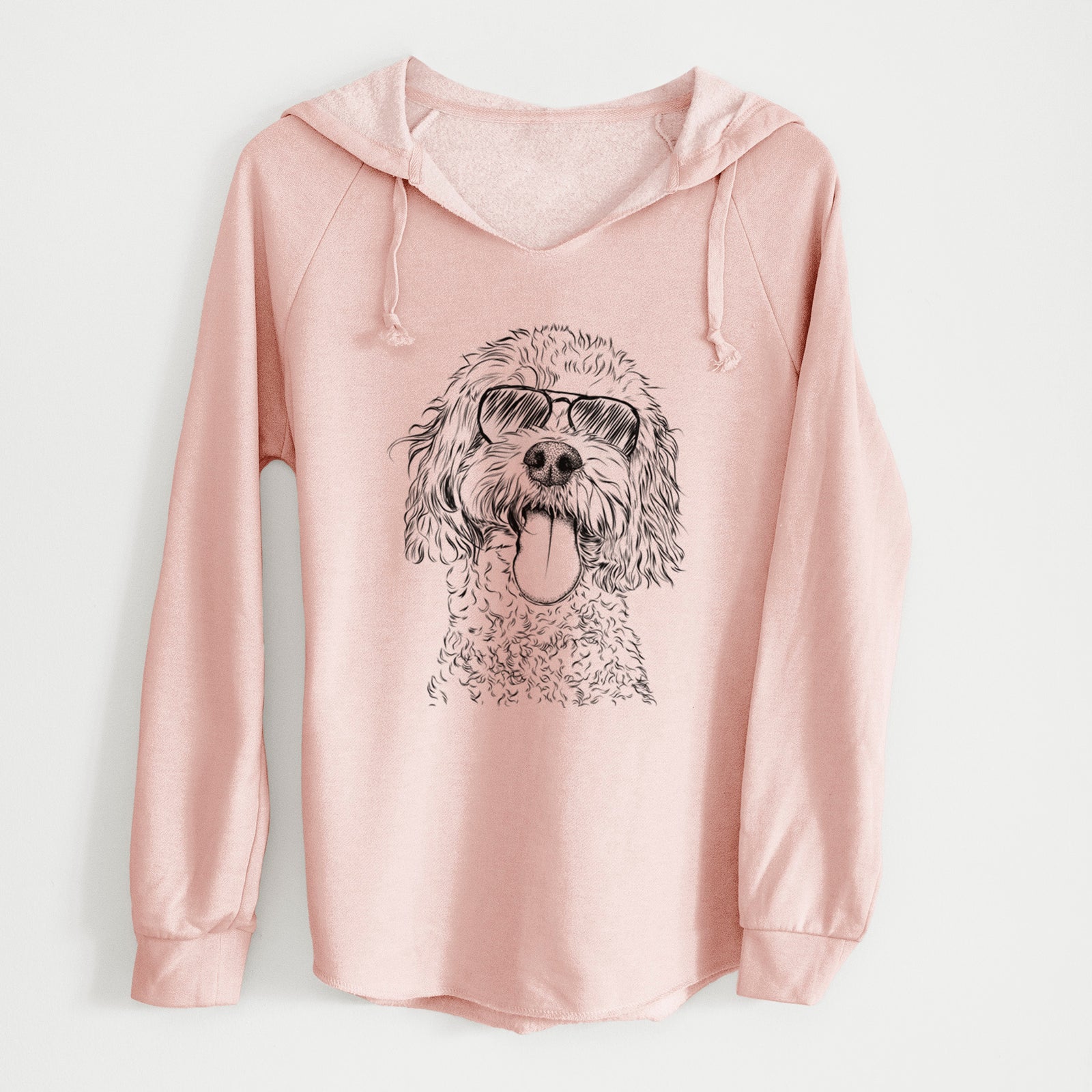 Aviator Barney the Cavachon - Cali Wave Hooded Sweatshirt