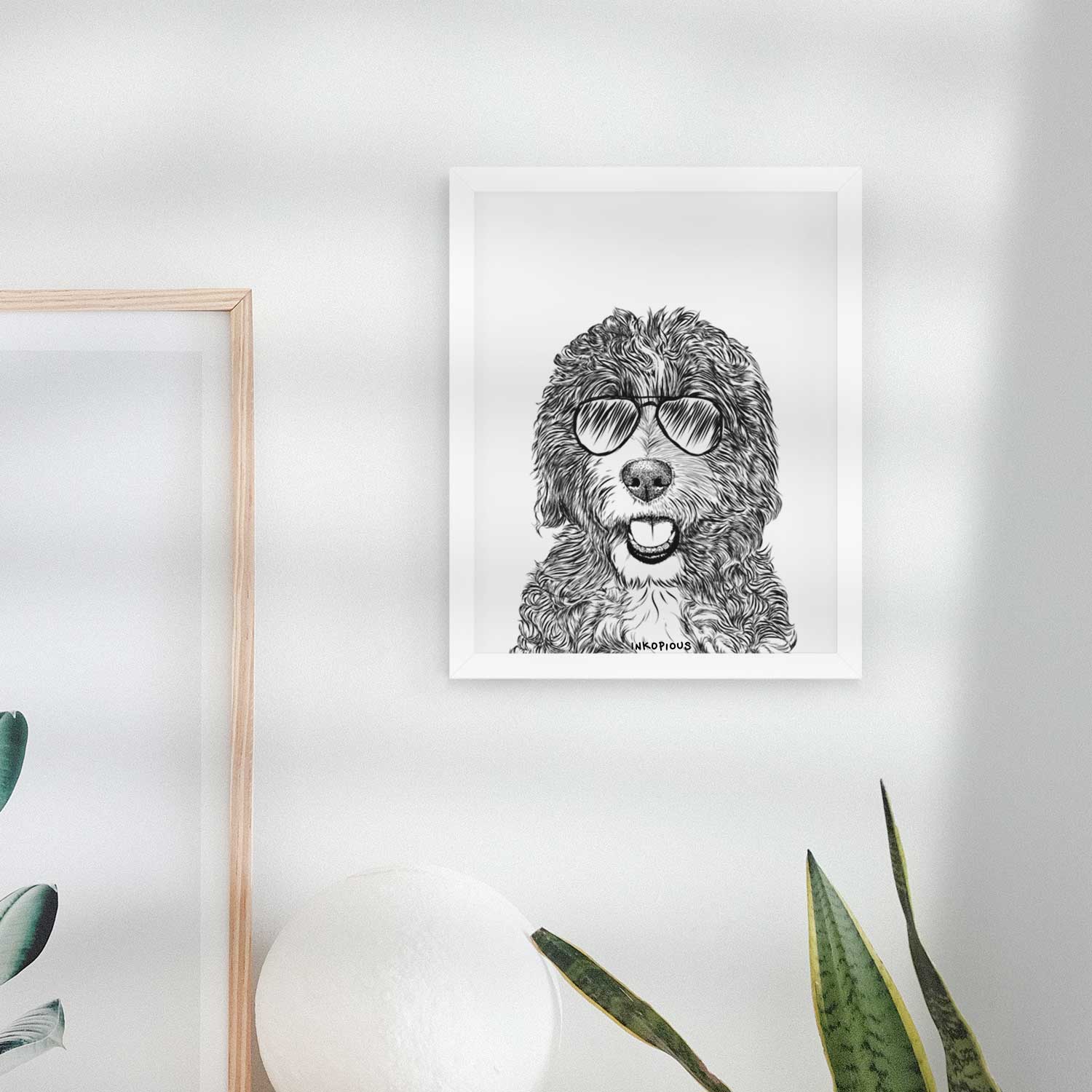 Bash the Bernedoodle Art Print