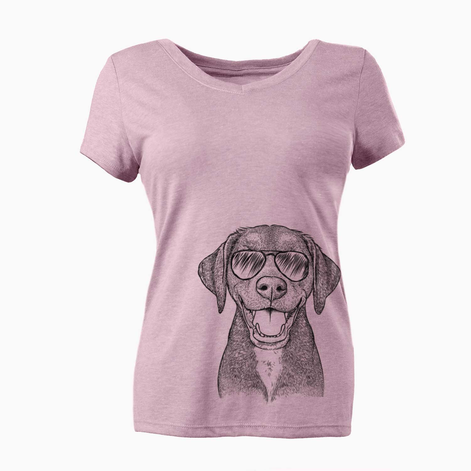 Aviator Beaver the Hound Mix - Women's V-neck Shirt