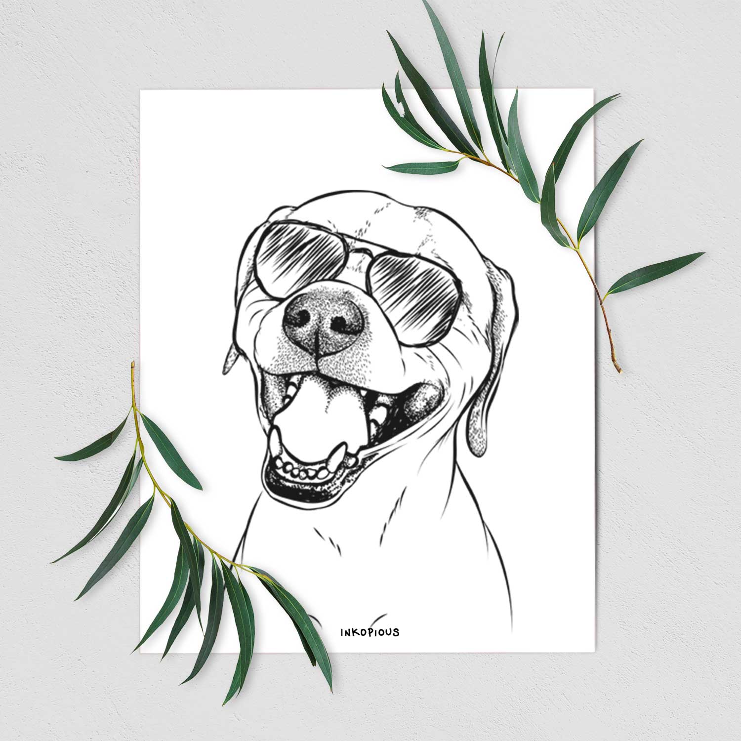 Beemer the Boxer Pitbull Terrier Mix Art Print