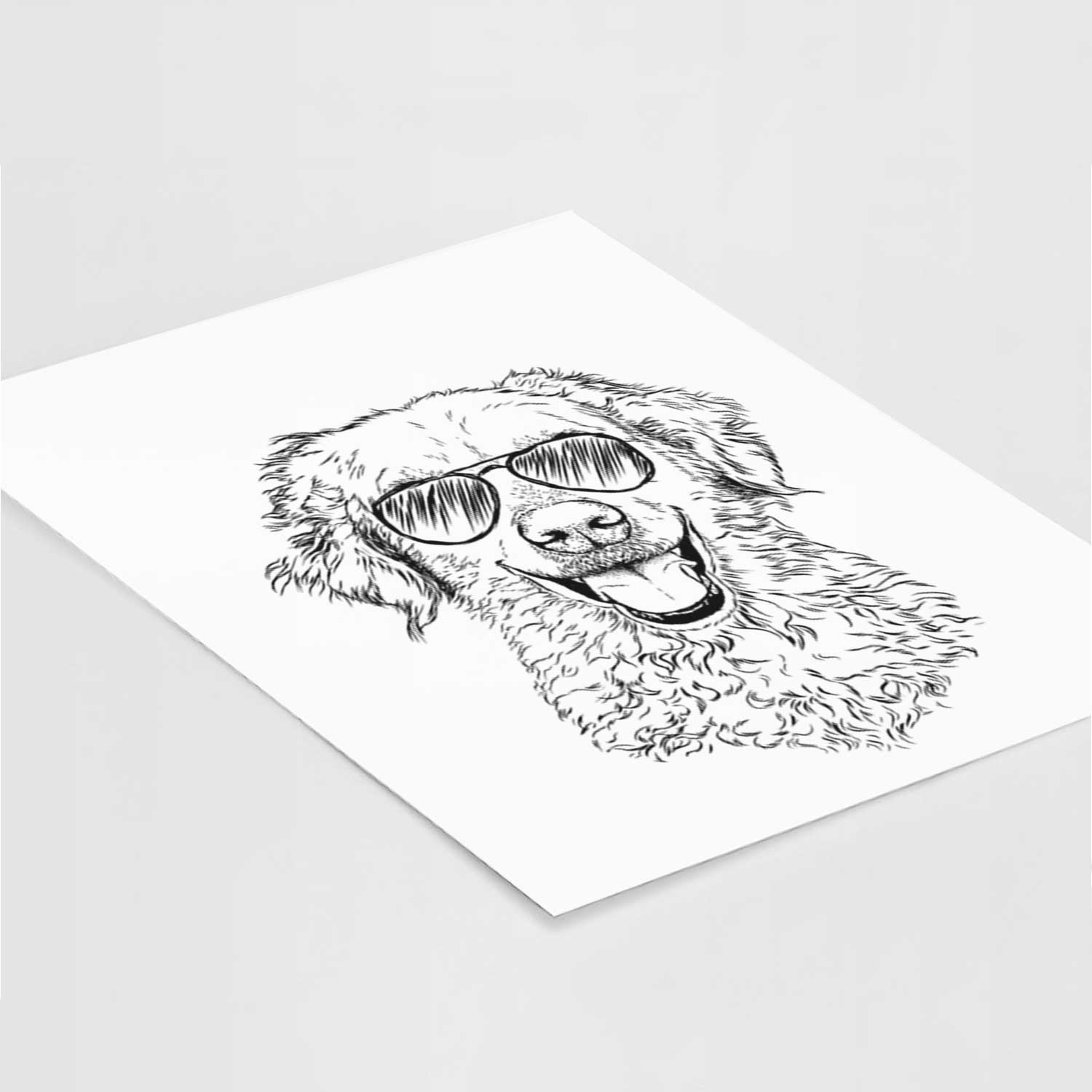 Bella Bean the Goldendoodle Art Print