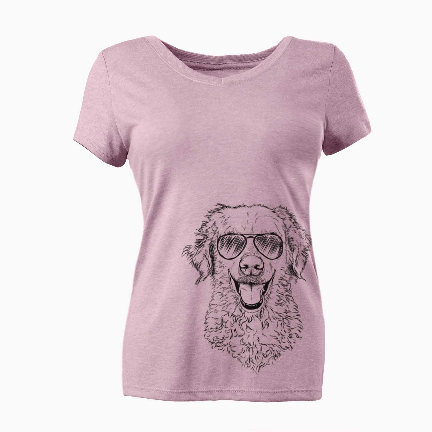 Aviator Bella Bean the Goldendoodle - Women's V-neck Shirt
