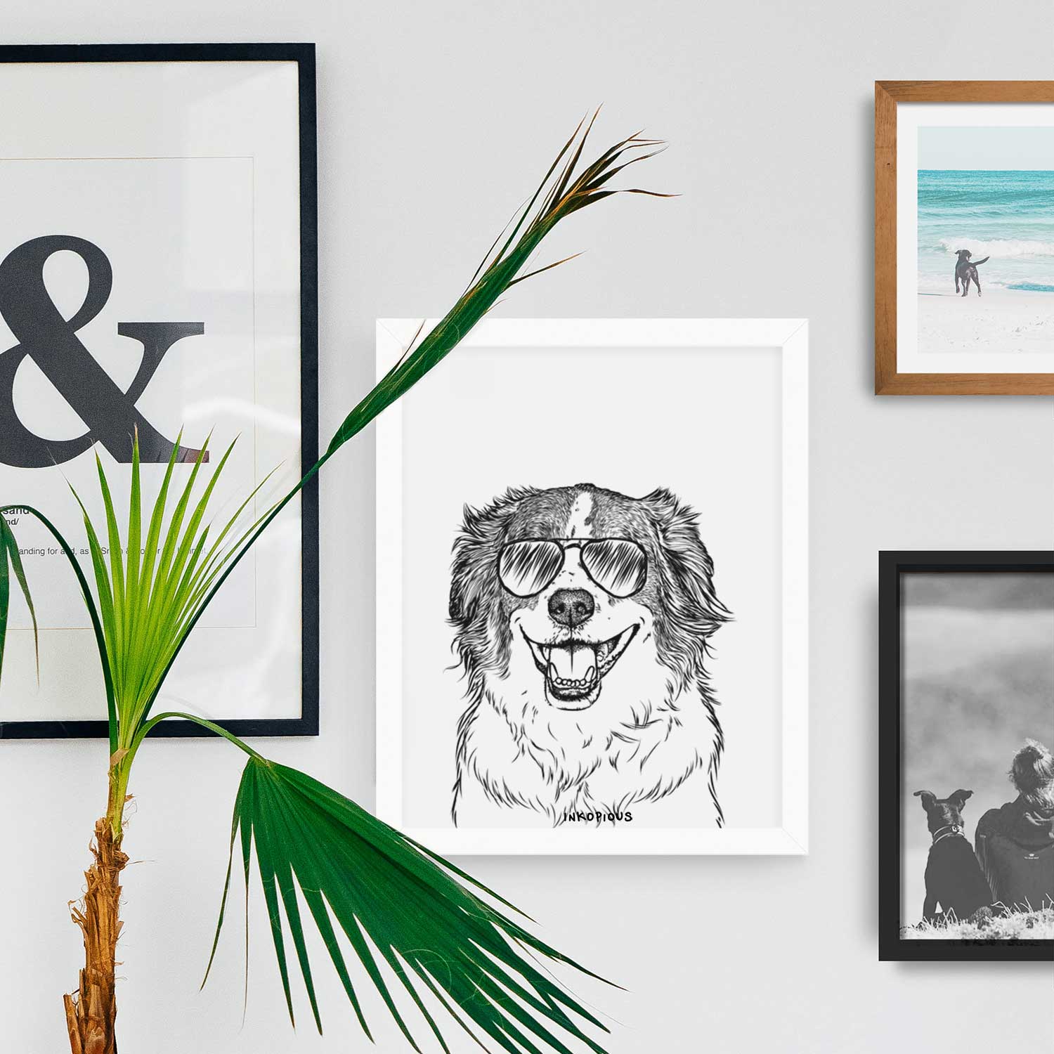 Belle the Australian Shepherd Mix Art Print