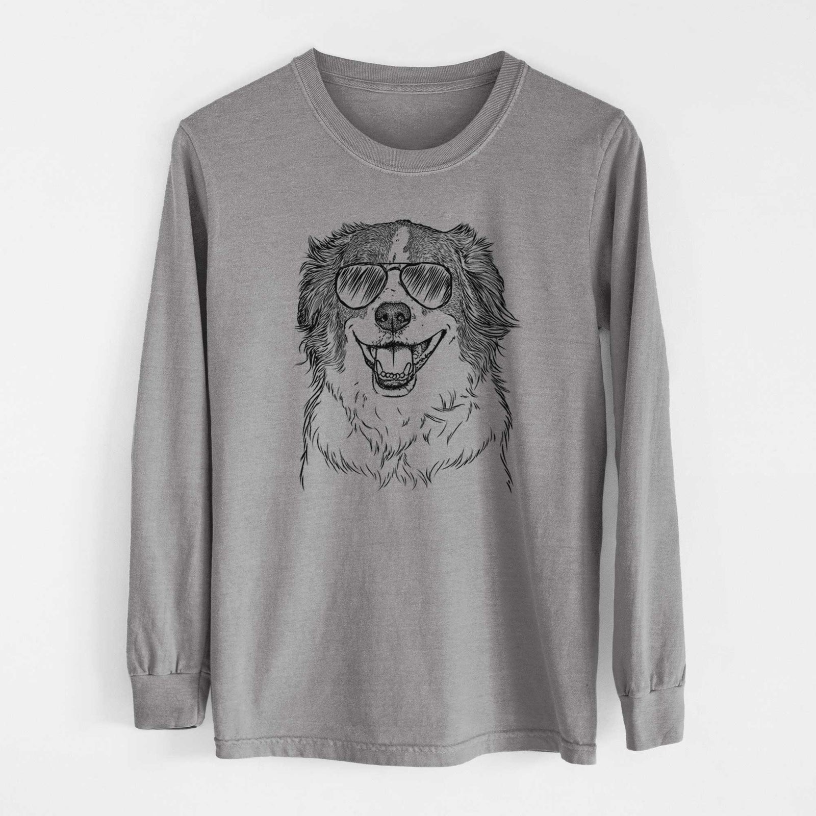 Aviators Belle the Australian Shepherd Mix - Heavyweight 100% Cotton Long Sleeve