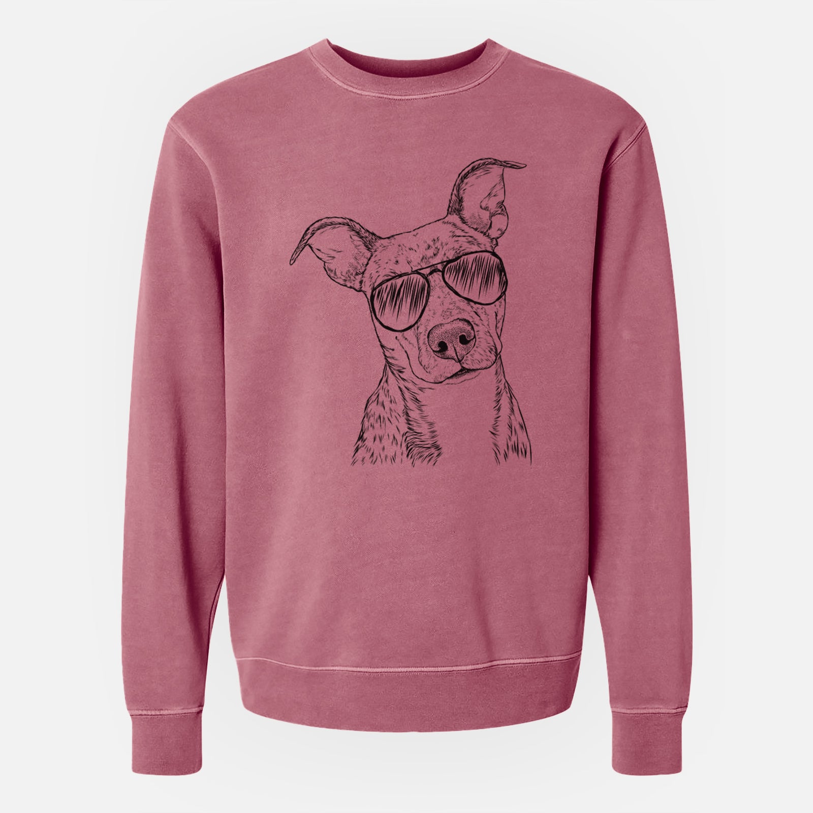 Aviator Bianca the Mixed Breed - Unisex Pigment Dyed Crew Sweatshirt