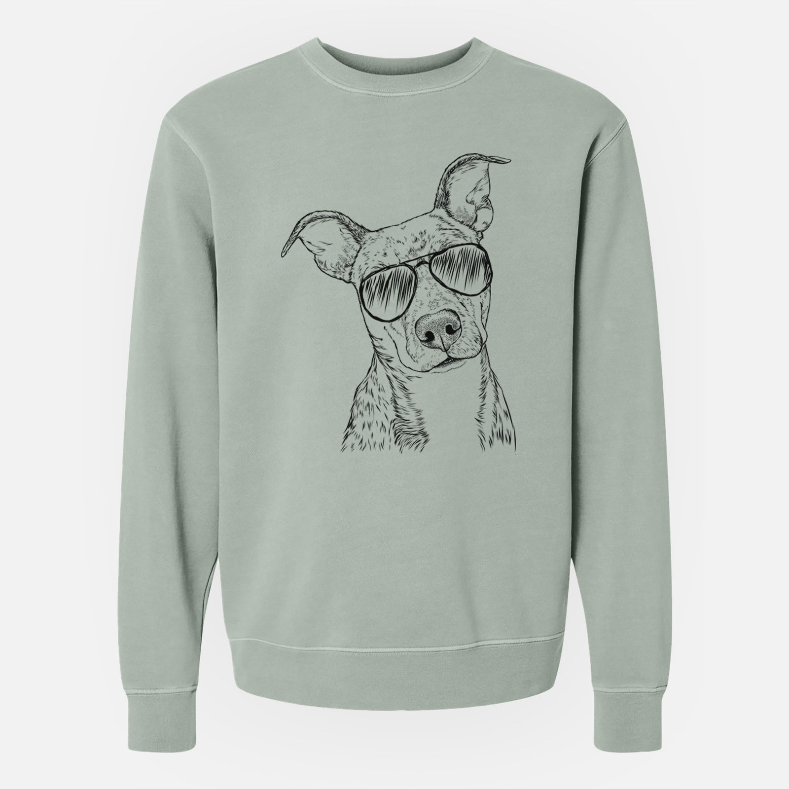 Aviator Bianca the Mixed Breed - Unisex Pigment Dyed Crew Sweatshirt