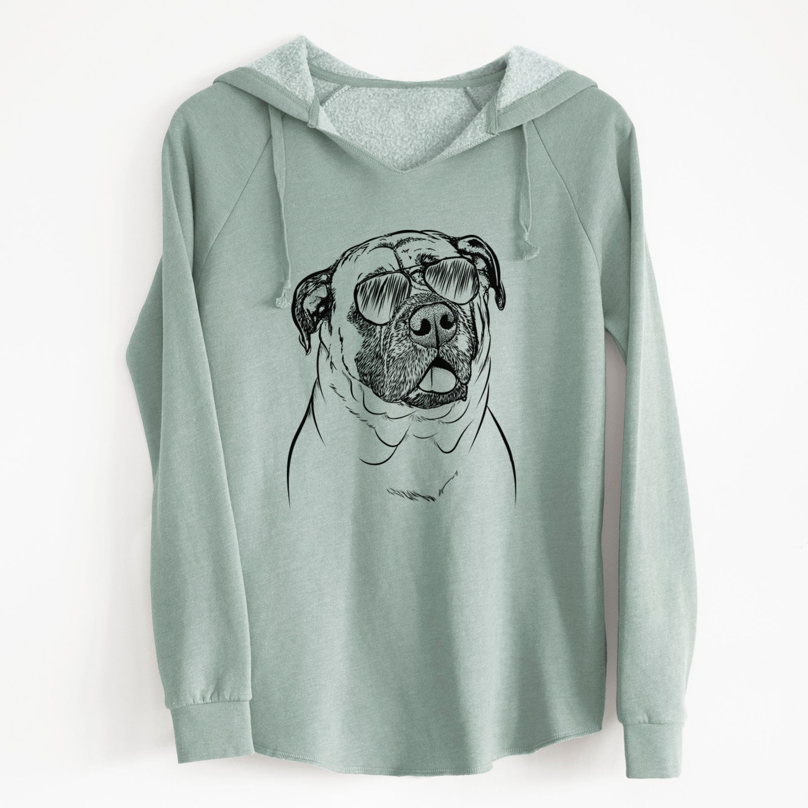 Aviator Big P the English Mastiff - Cali Wave Hooded Sweatshirt