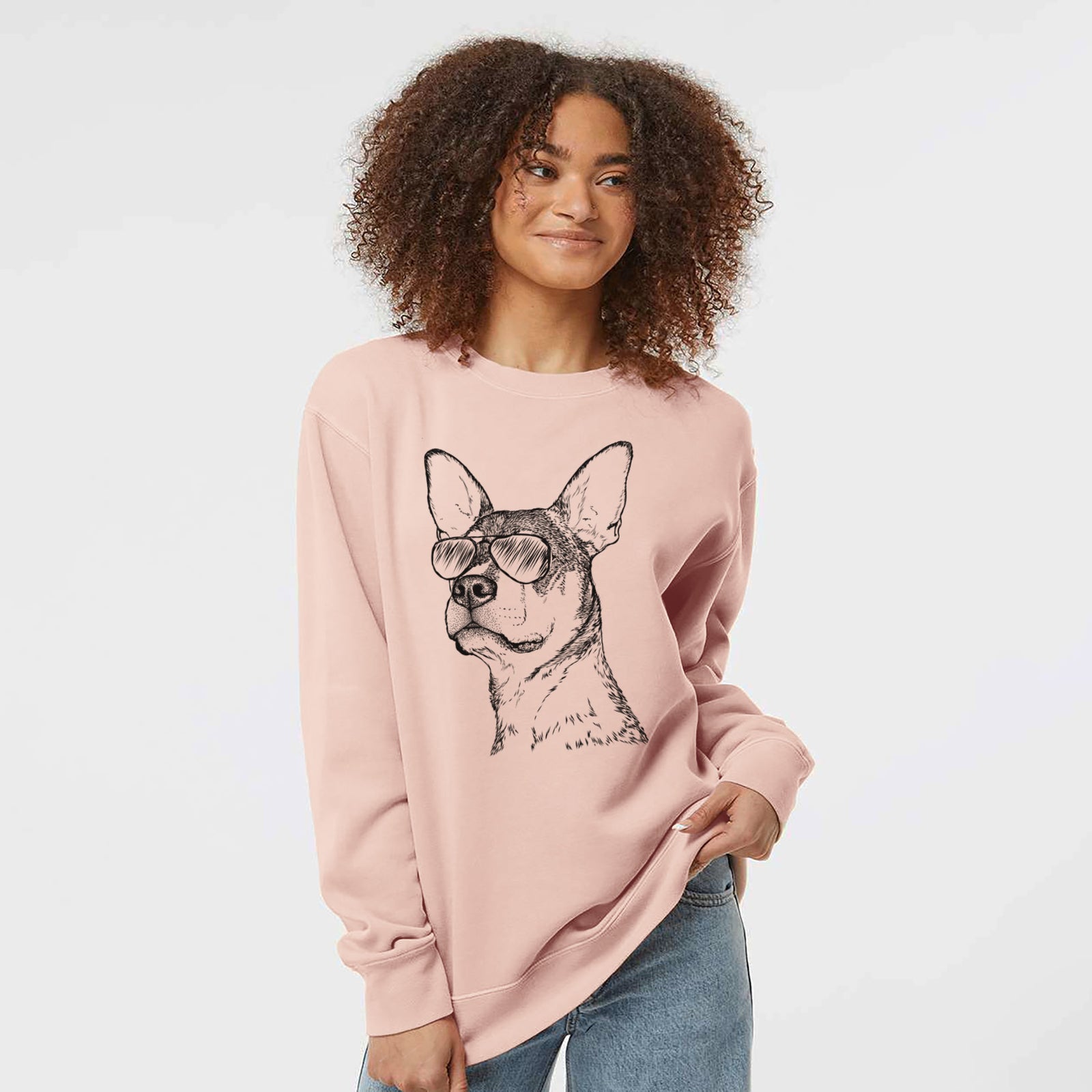Aviator Bill the Heeler Mix - Unisex Pigment Dyed Crew Sweatshirt