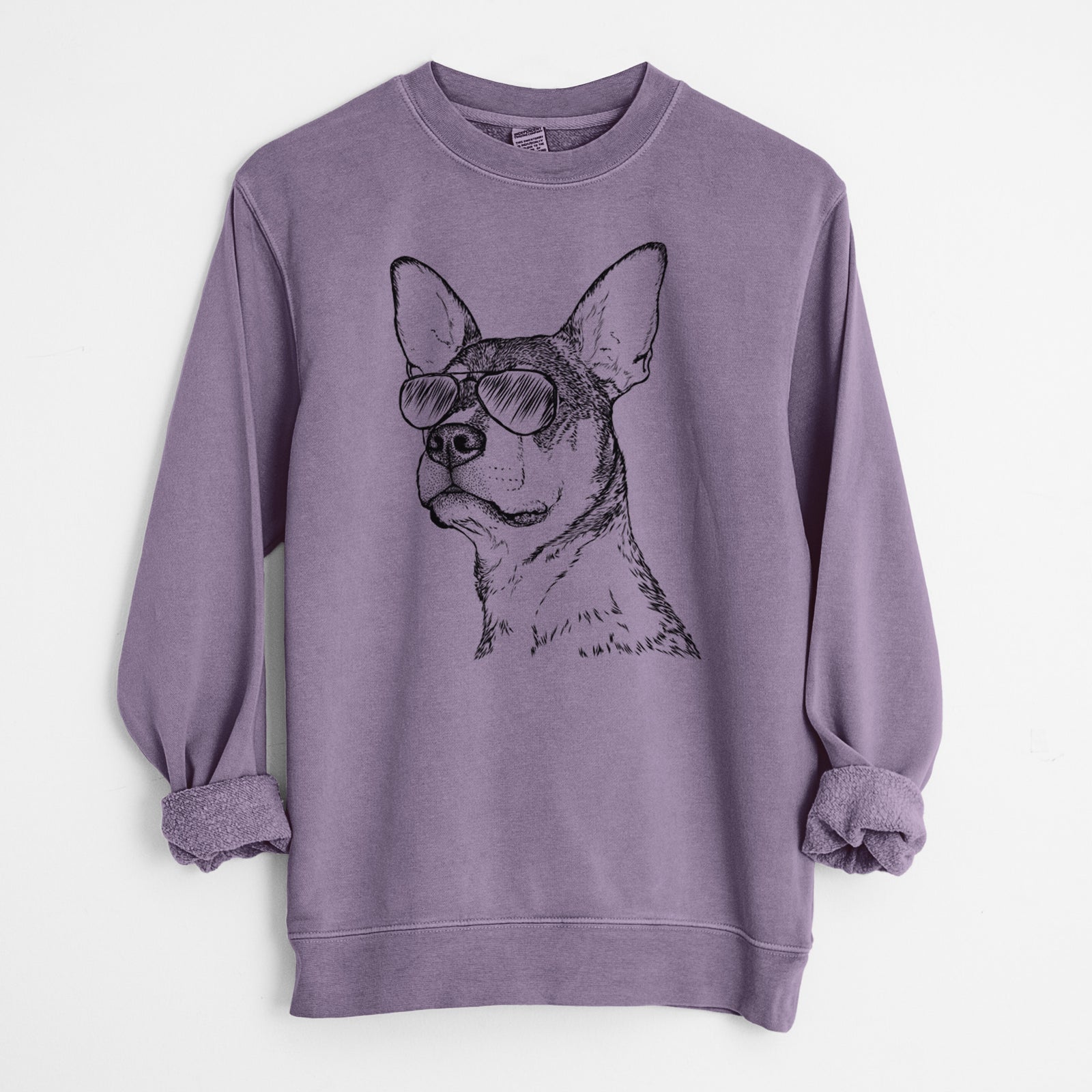 Aviator Bill the Heeler Mix - Unisex Pigment Dyed Crew Sweatshirt