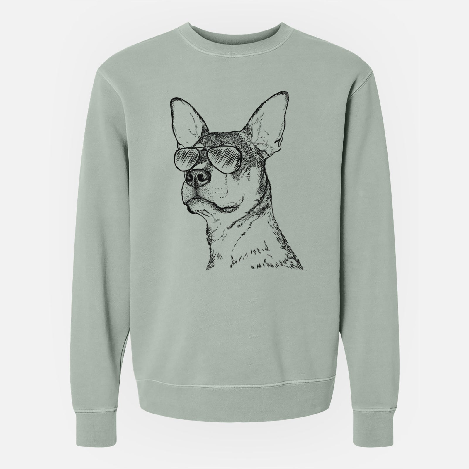 Aviator Bill the Heeler Mix - Unisex Pigment Dyed Crew Sweatshirt