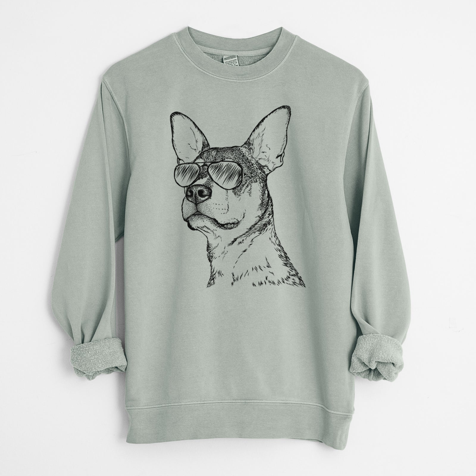 Aviator Bill the Heeler Mix - Unisex Pigment Dyed Crew Sweatshirt