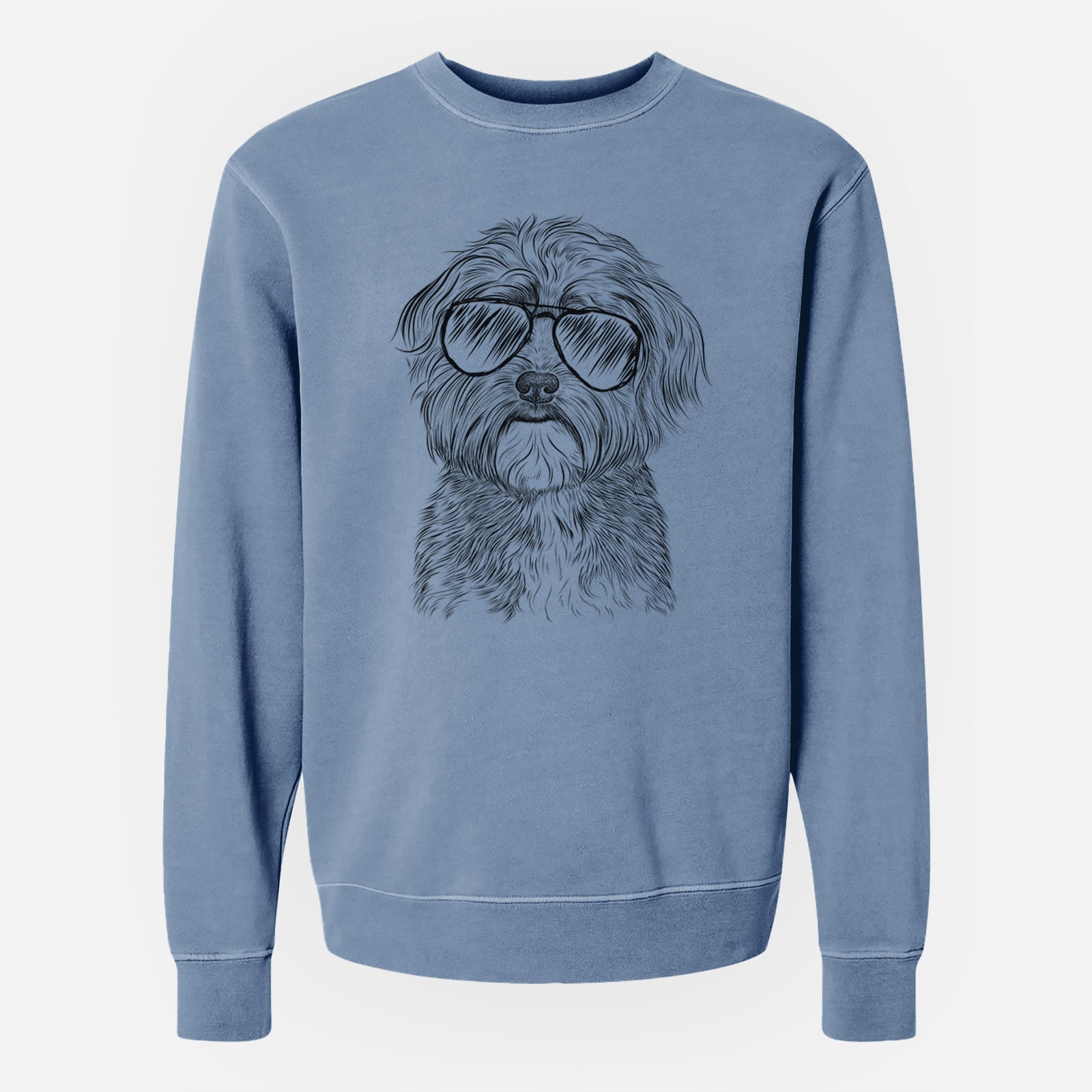 Aviator Bingo the Mixed Breed - Unisex Pigment Dyed Crew Sweatshirt
