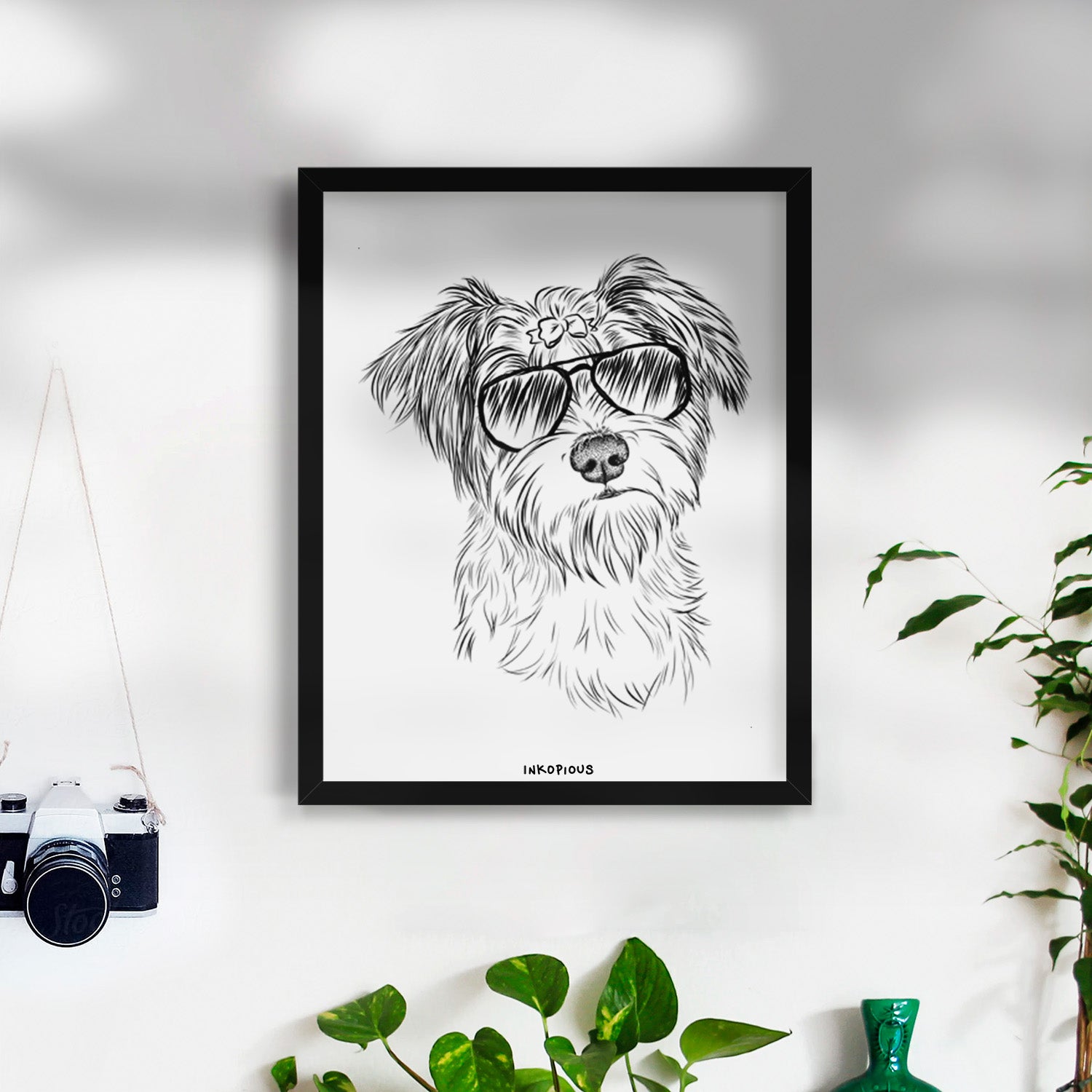 Birdee the Schnauzer Mix Art Print