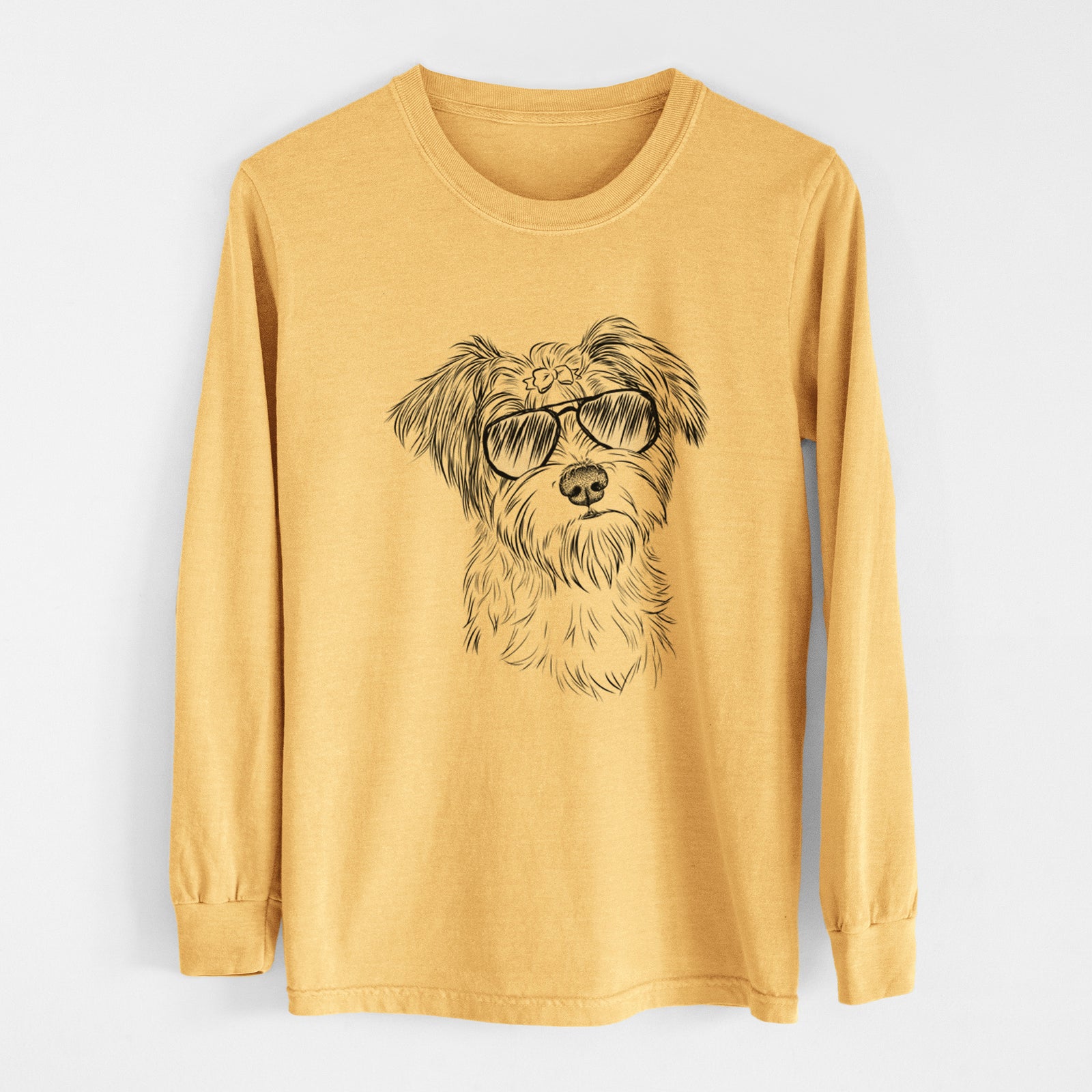 Aviators Birdee the Schnauzer Mix - Heavyweight 100% Cotton Long Sleeve
