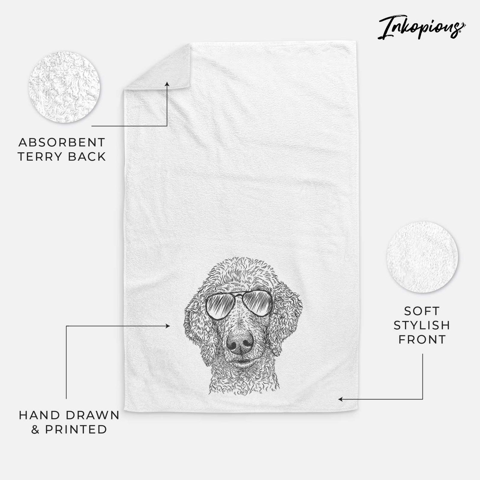 Blossom the Poodle Decorative Hand Towel