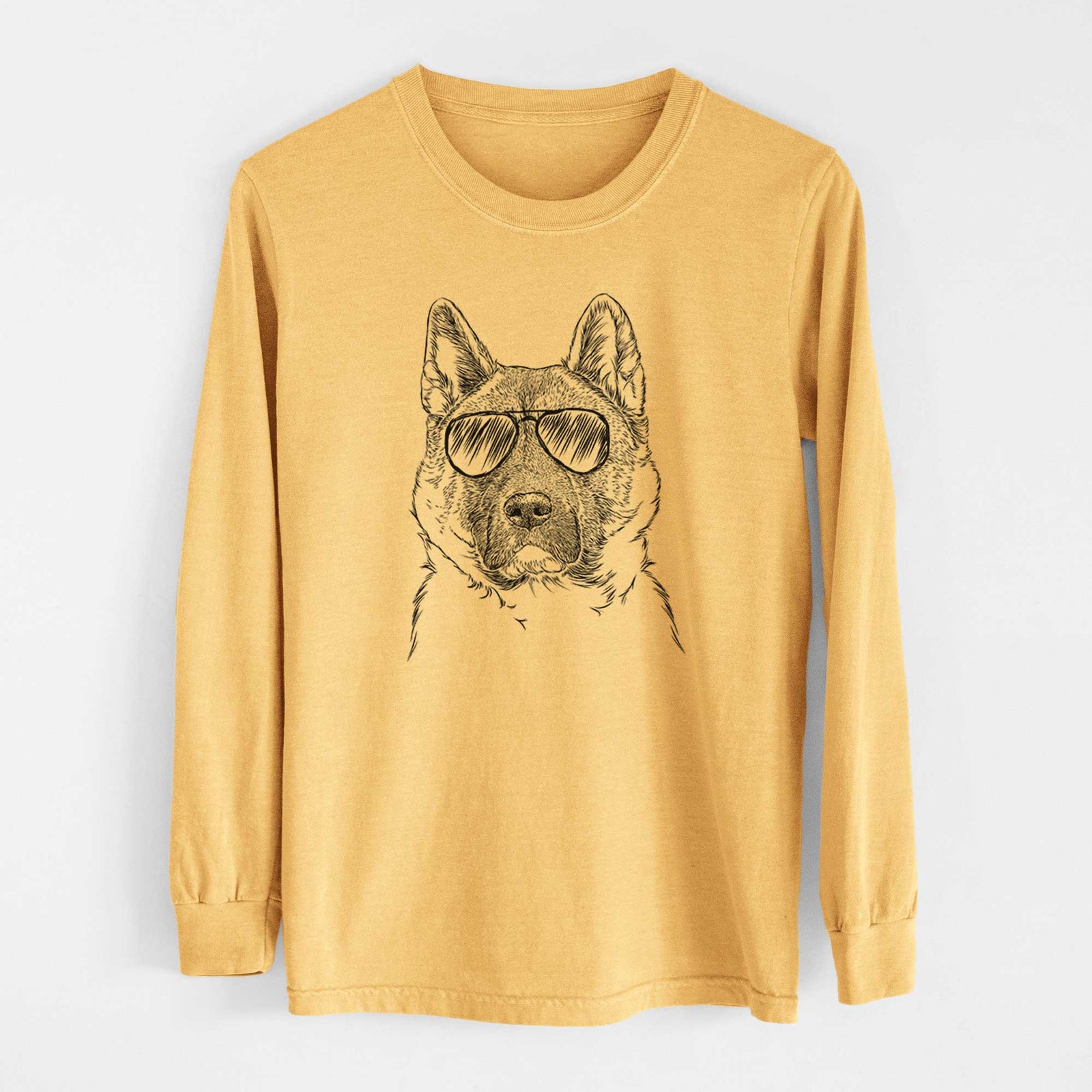 Aviators Bo the American Akita - Heavyweight 100% Cotton Long Sleeve