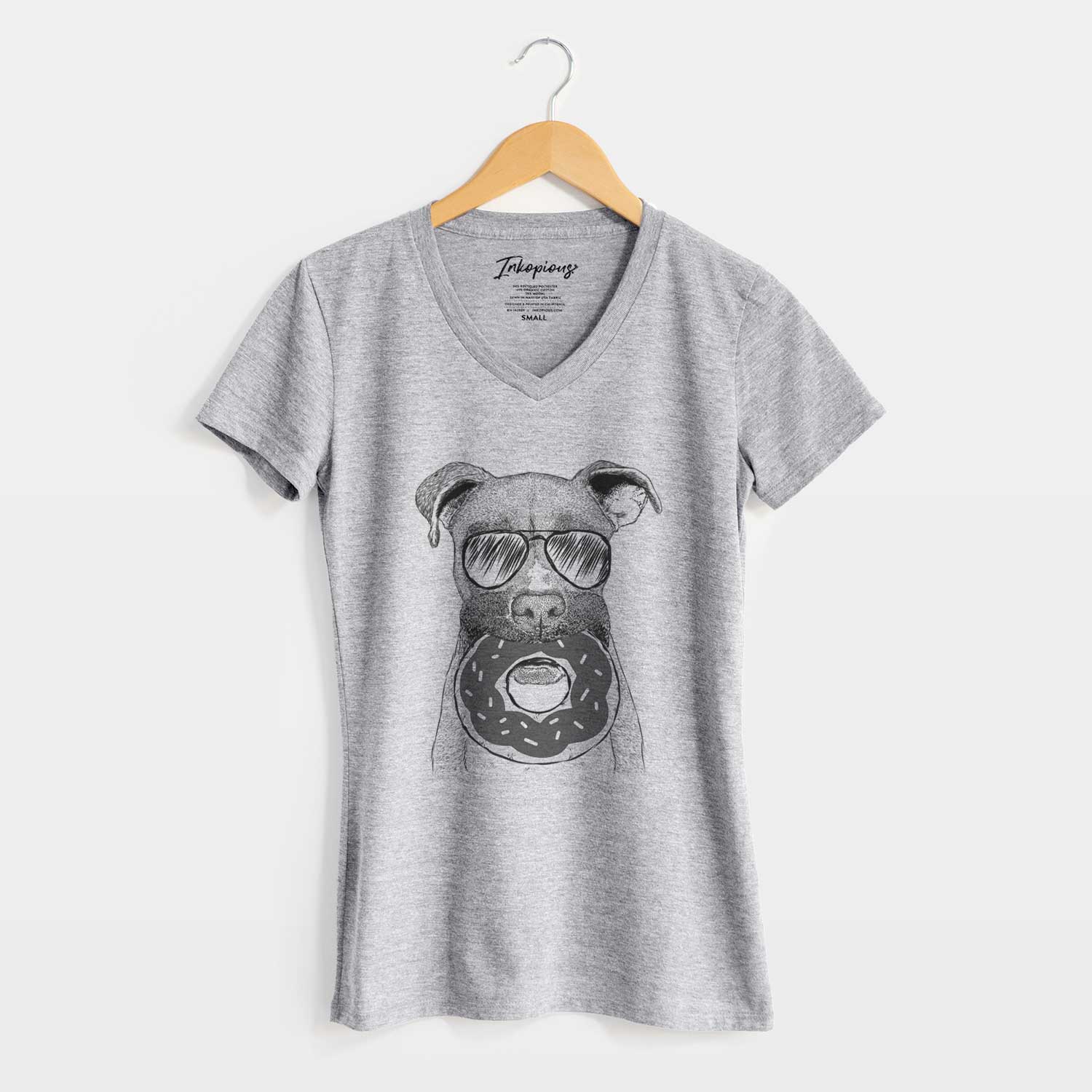 Aviator Bo the Boxer - Women's V-neck Shirt