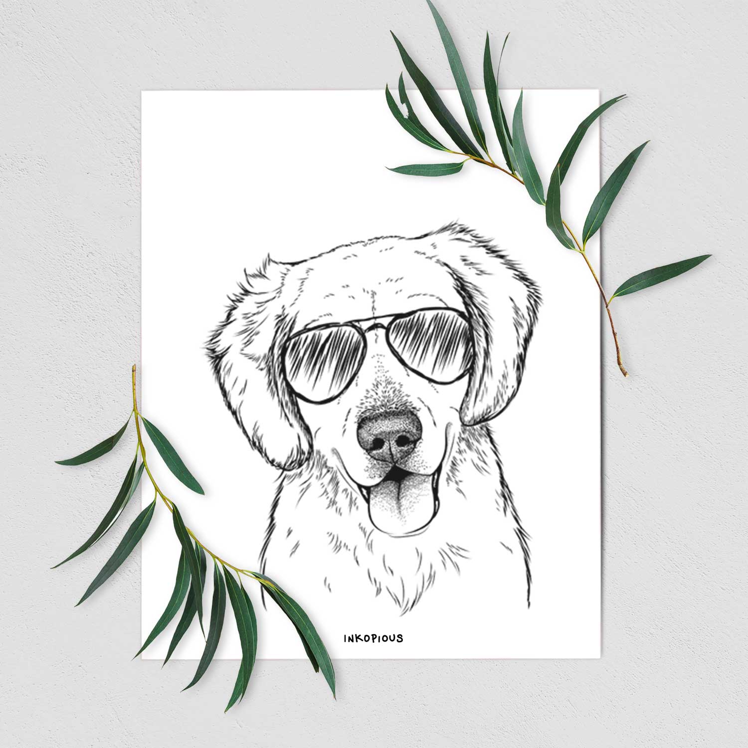 BoJo the Golden Retriever Art Print