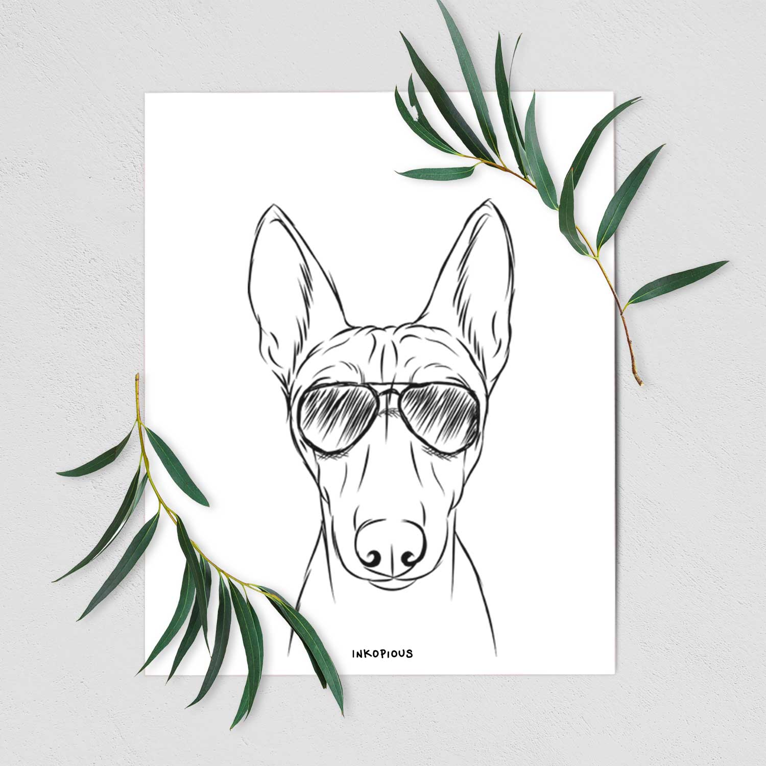 Bonsai the Basenji Art Print