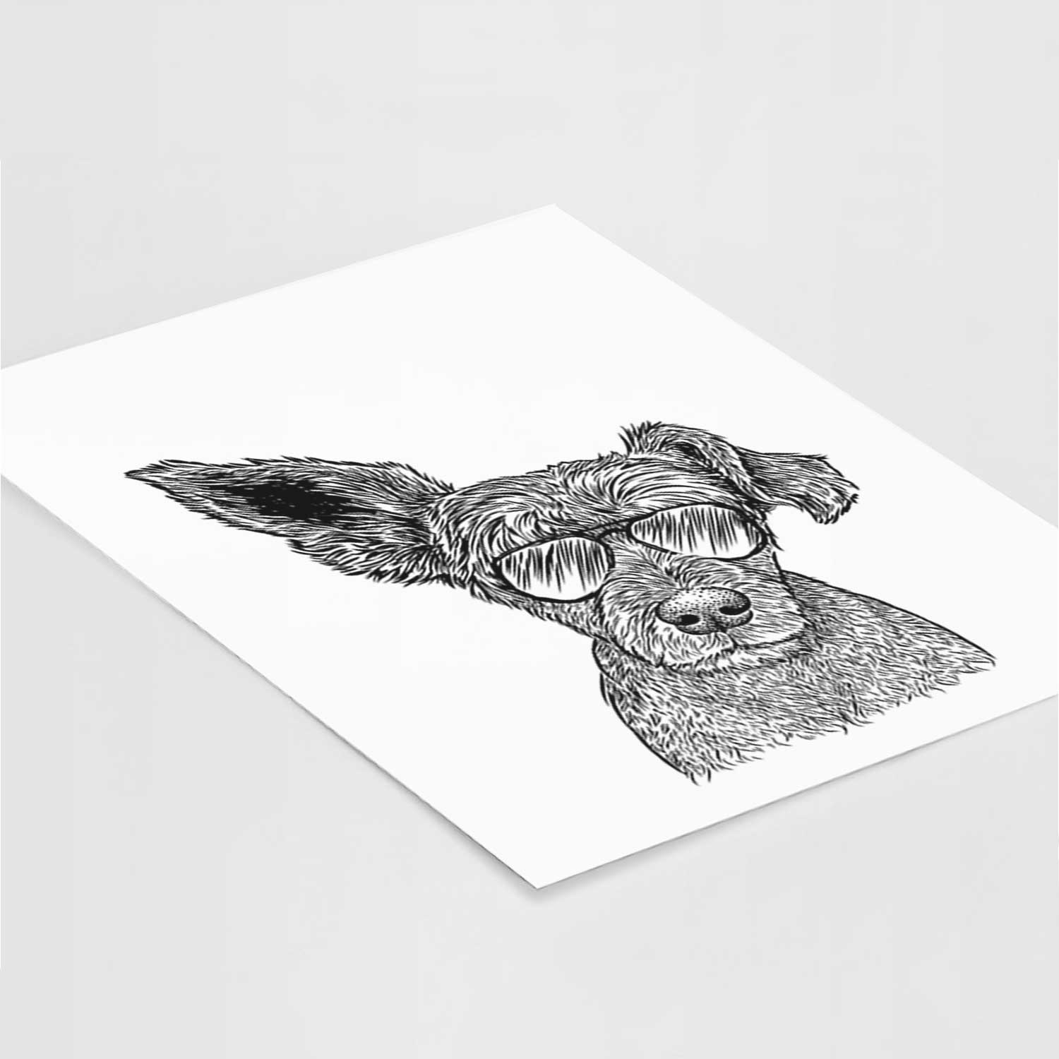 Boodles the Schnauzer Mix Art Print