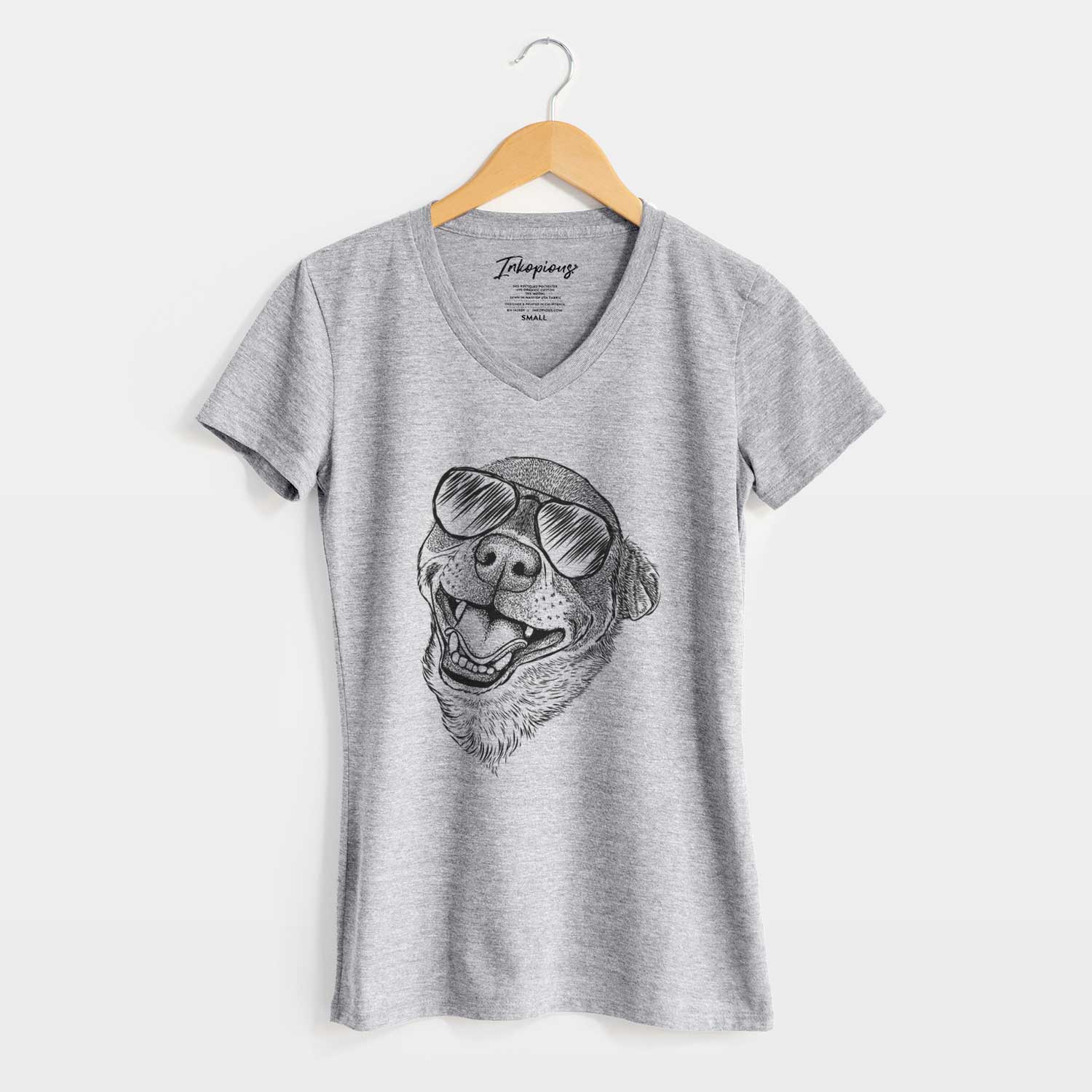 Aviator Boss the Chihuahua - Women's V-neck Shirt