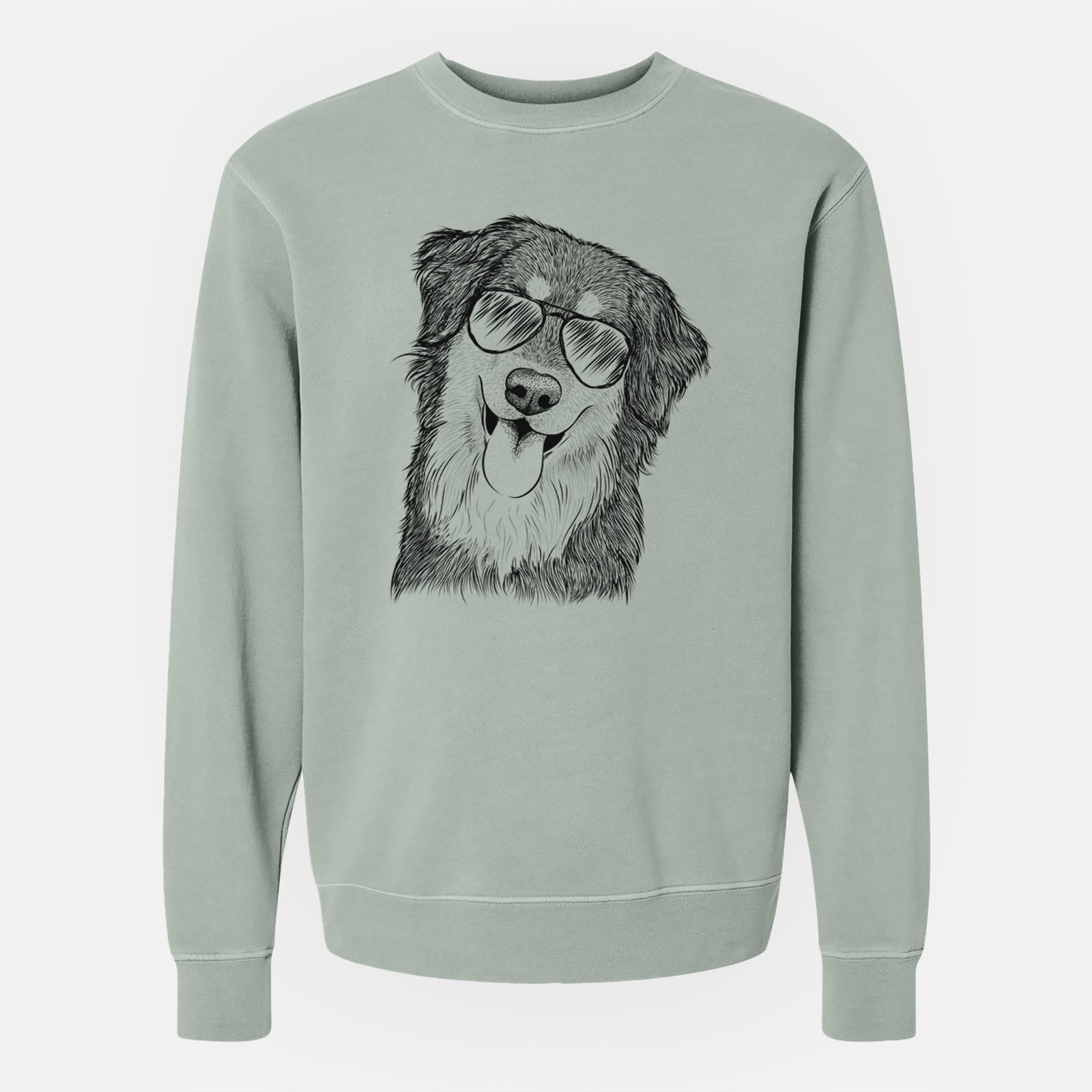 Aviator Brodie the Golden Aussie - Unisex Pigment Dyed Crew Sweatshirt
