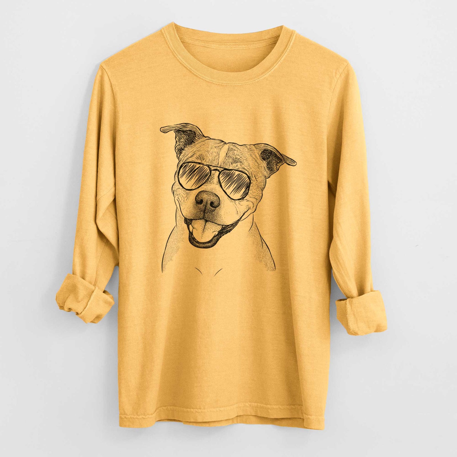 Aviators BrookLyn the Staffordshire Bull Terrier - Heavyweight 100% Cotton Long Sleeve