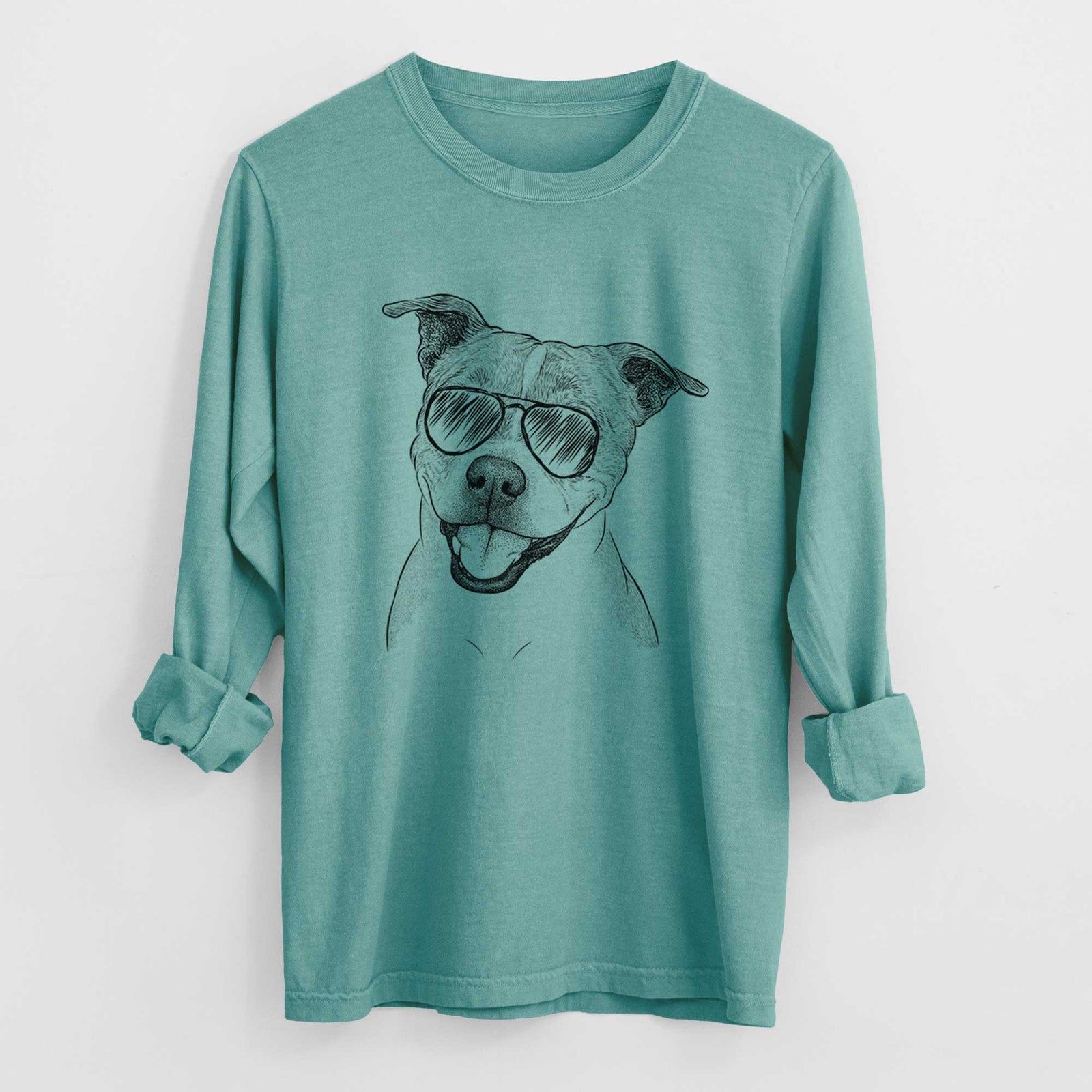 Aviators BrookLyn the Staffordshire Bull Terrier - Heavyweight 100% Cotton Long Sleeve