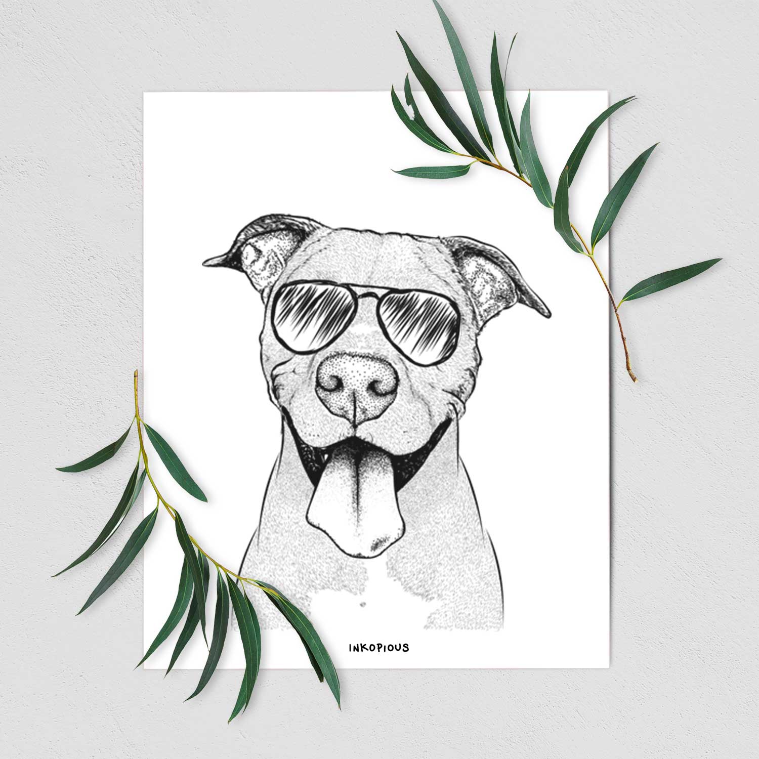 Bruce the American Staffordshire Terrier Art Print