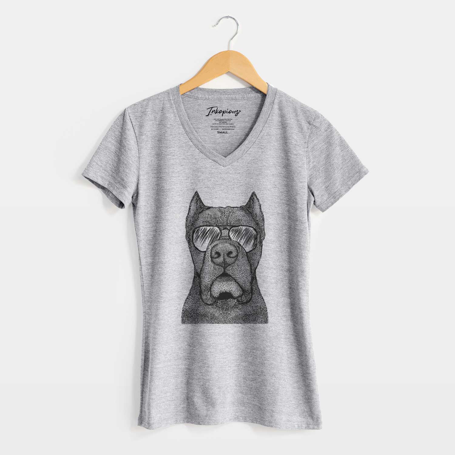 Aviator Bruno the Cane Corso - Women's V-neck Shirt