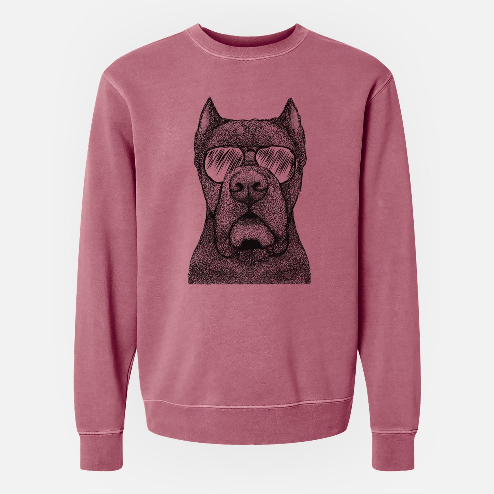 Aviator Bruno the Cane Corso - Unisex Pigment Dyed Crew Sweatshirt