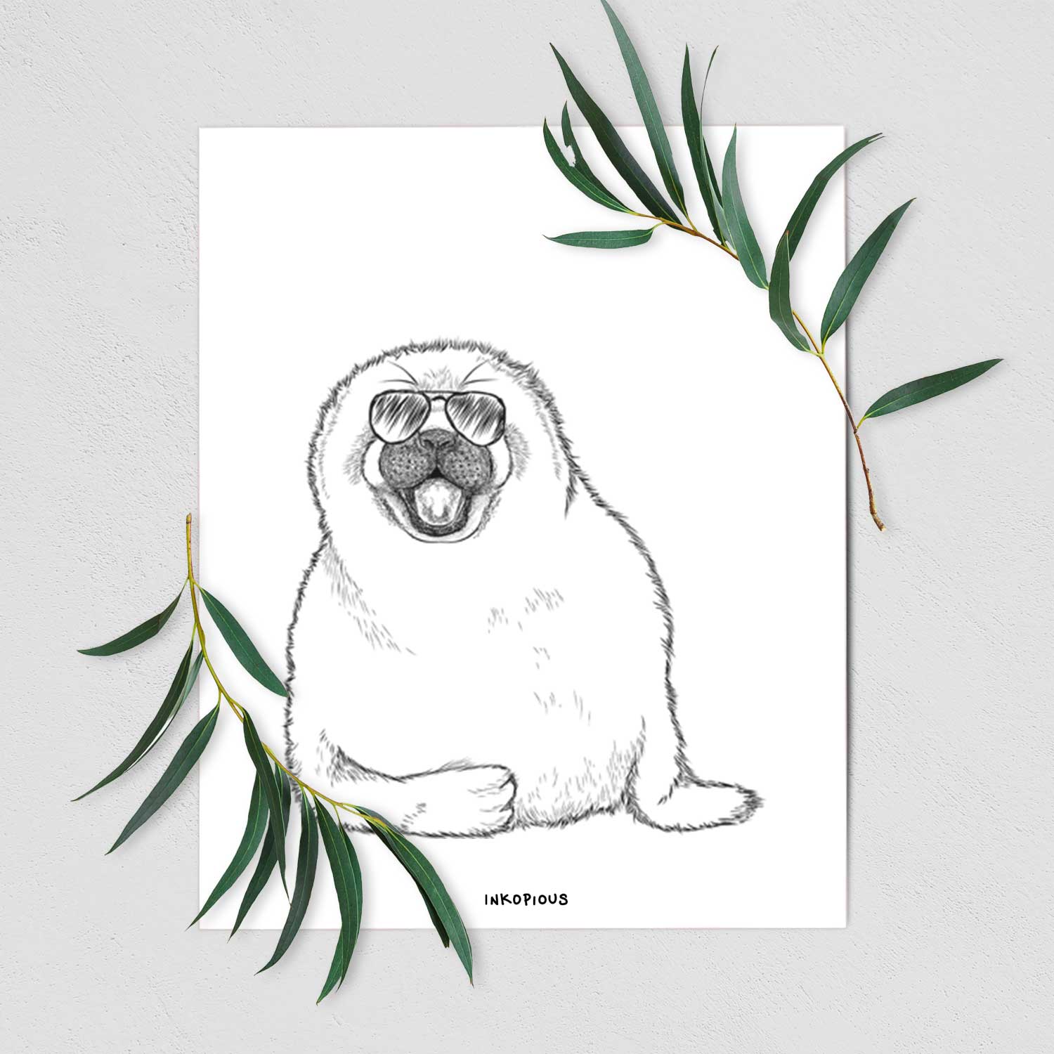Bub the Harp Seal Art Print