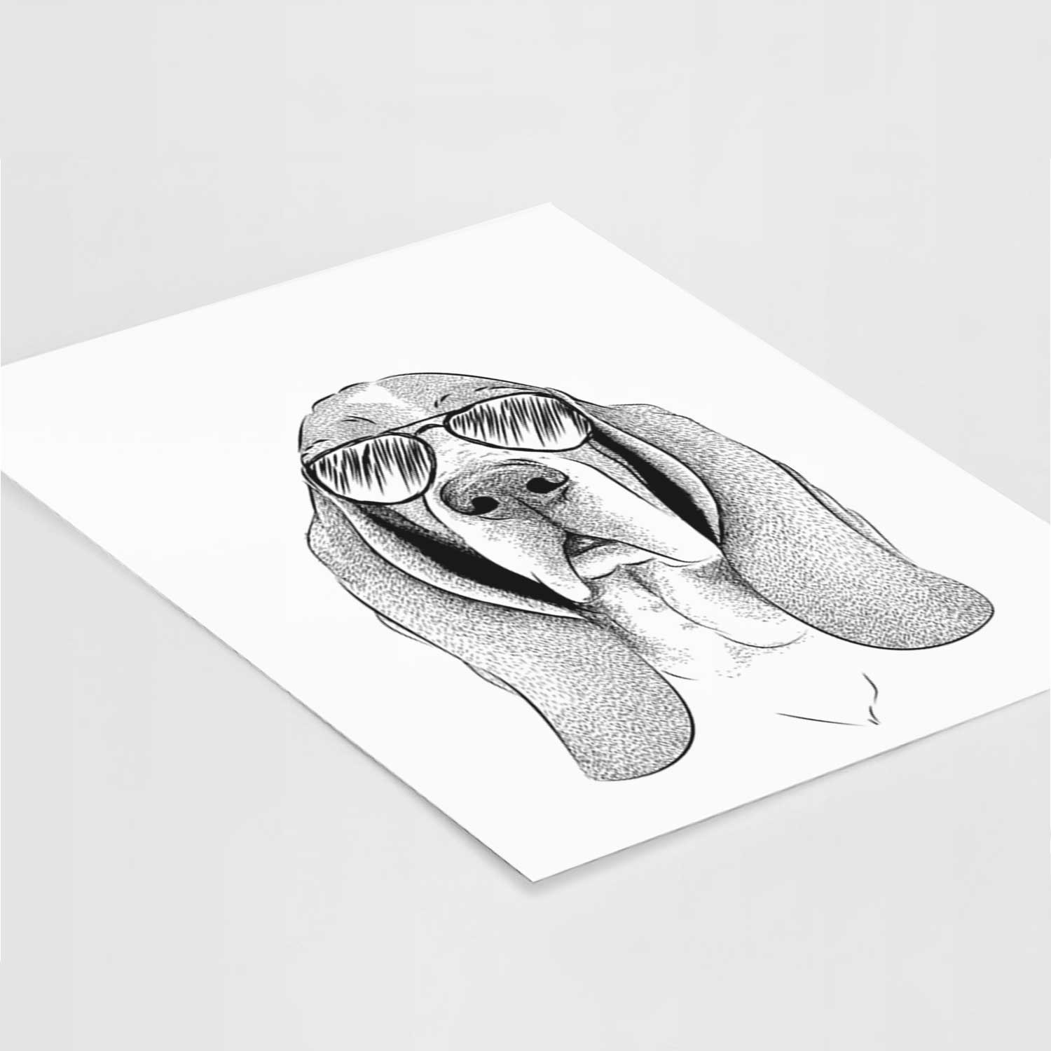 Buckley the Basset Hound Art Print