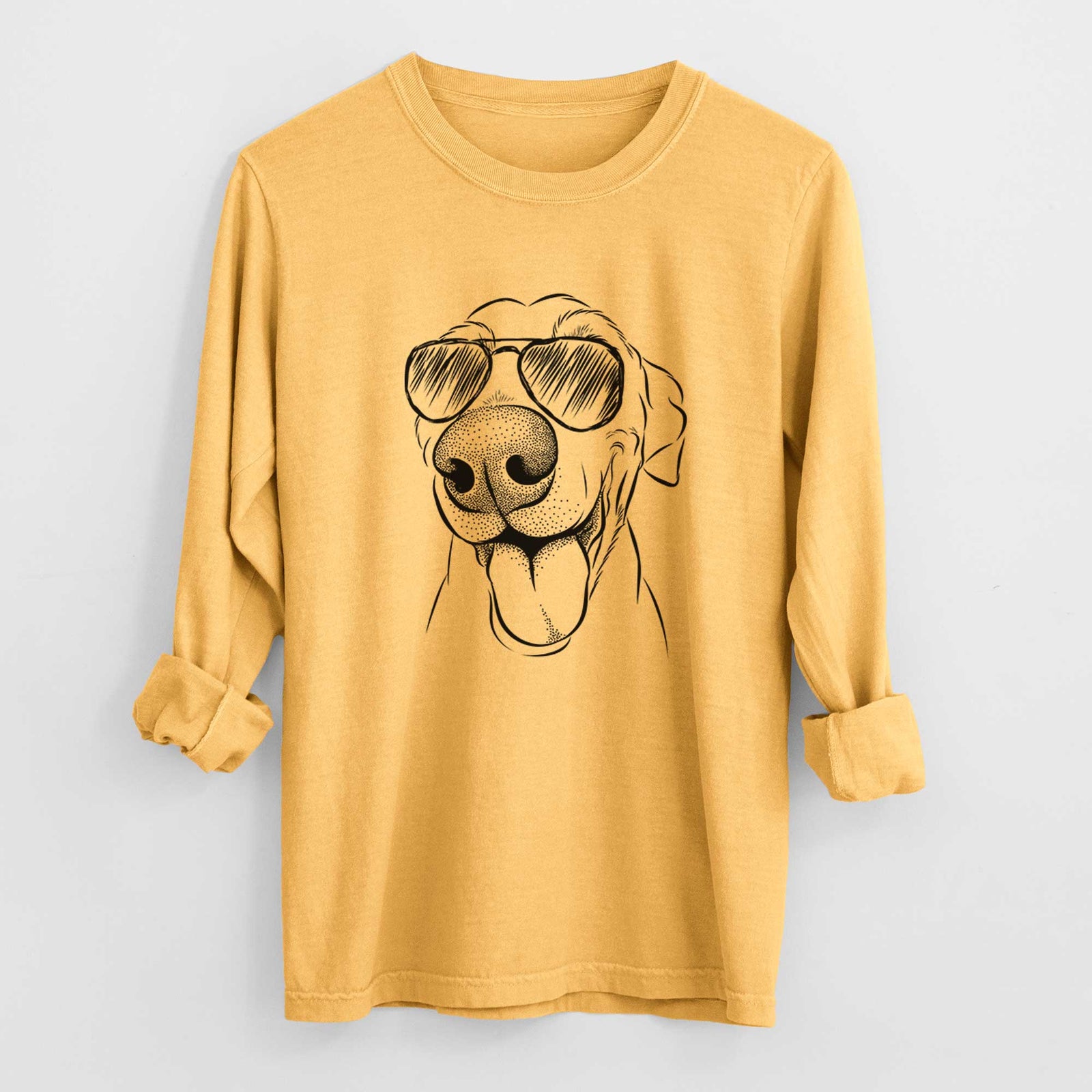 Aviators Buddy the Buddy the Sato / American Village Dog - Heavyweight 100% Cotton Long Sleeve
