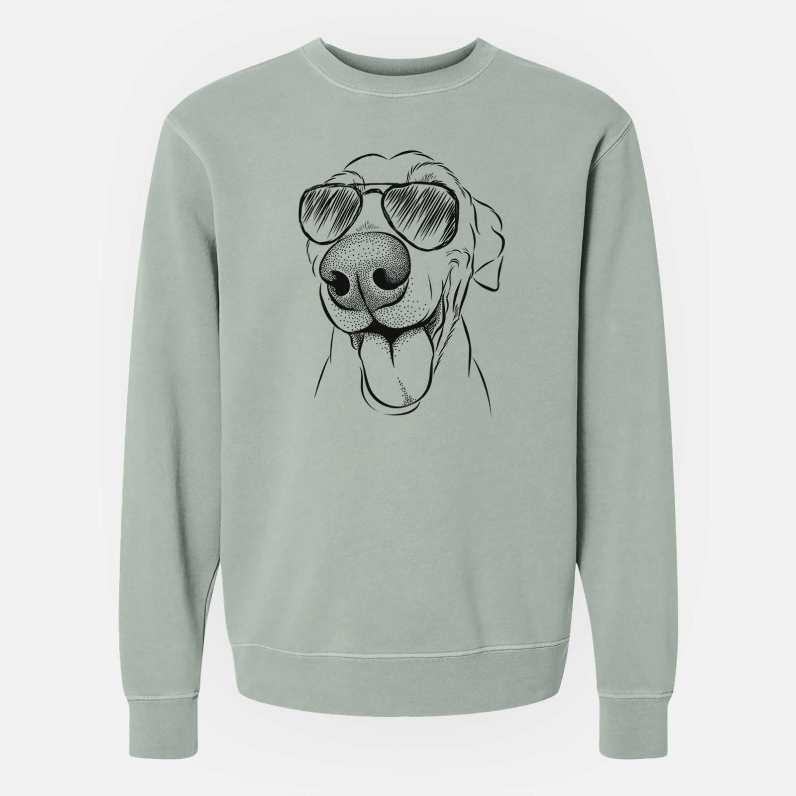 Aviator Buddy the Buddy the Sato / American Village Dog - Unisex Pigment Dyed Crew Sweatshirt