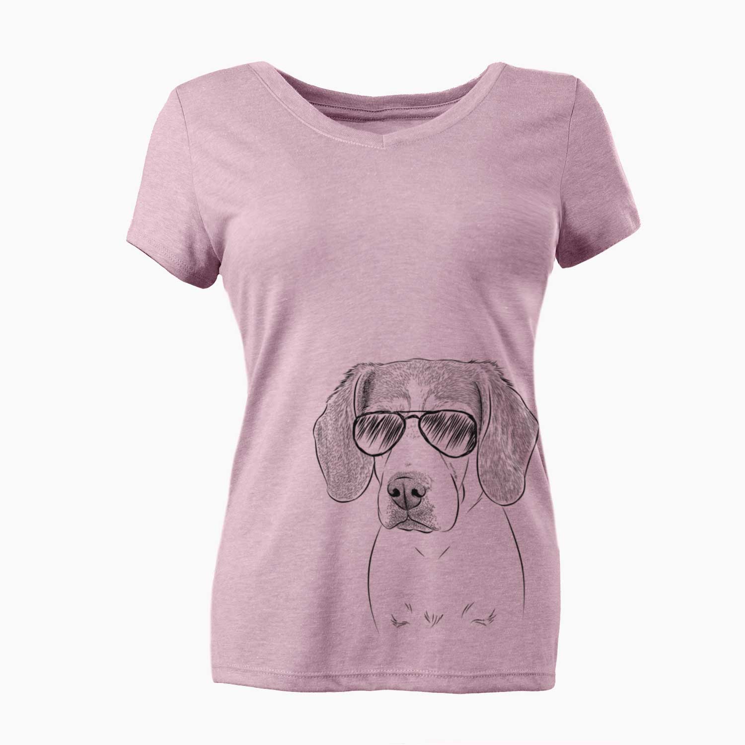 Aviator Bumbee the Beagle - Women's V-neck Shirt