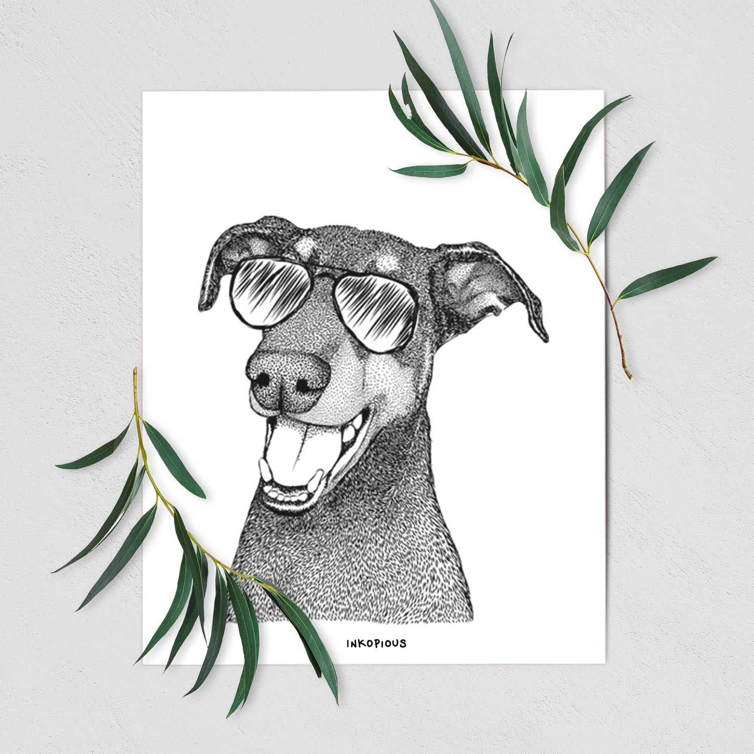 Bunnie the Doberman Pinscher Art Print