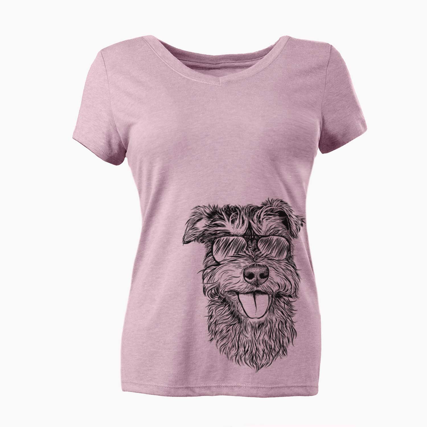 Aviator Buster the Schnoodle - Women's V-neck Shirt