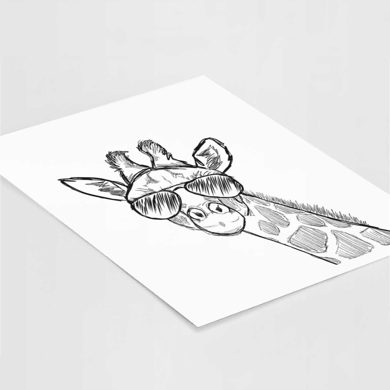 Cedrick the Giraffe Art Print