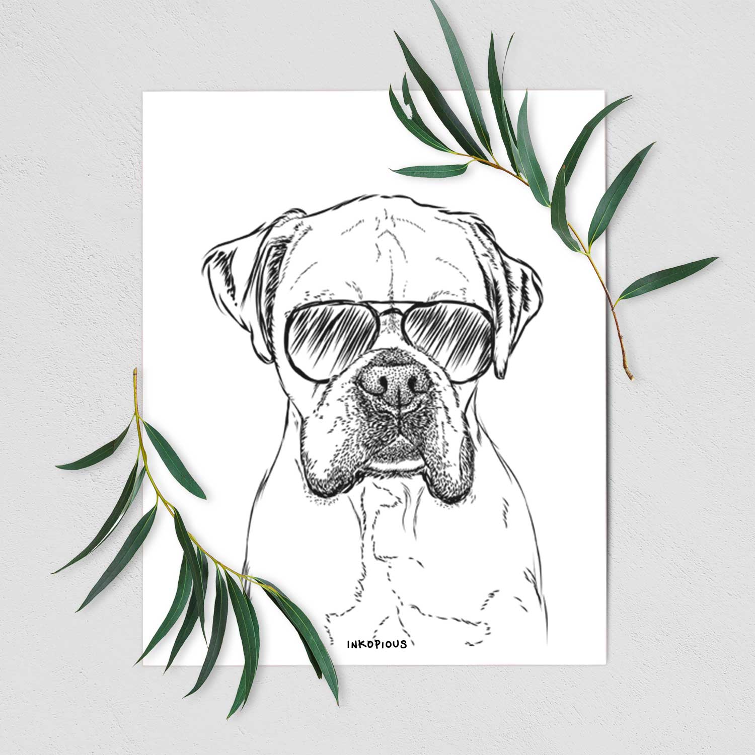 Champion Bentley the Boxer Art Print
