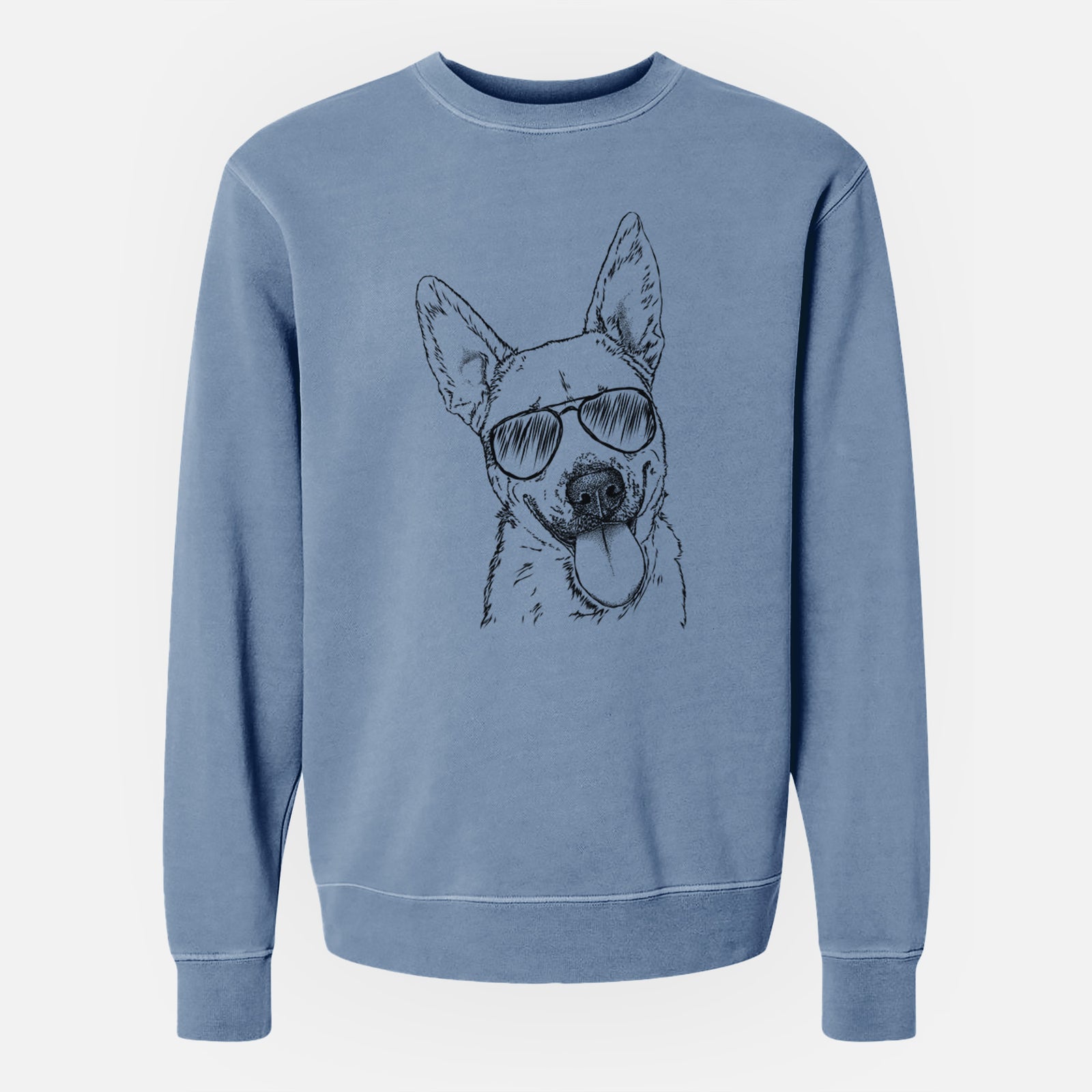 Aviator Charlie the Mixed Breed - Unisex Pigment Dyed Crew Sweatshirt
