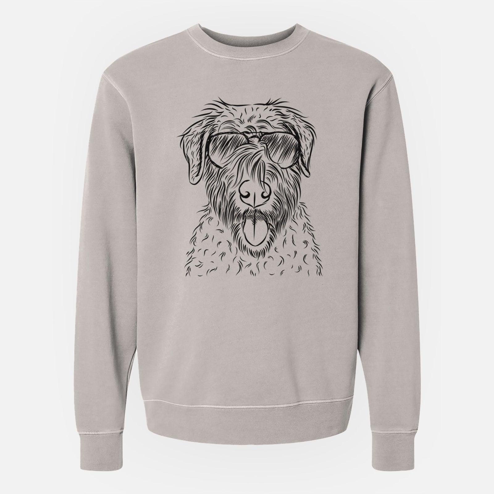 Aviator Chester the Soft Coated Wheaten Terrier - Unisex Pigment Dyed Crew Sweatshirt