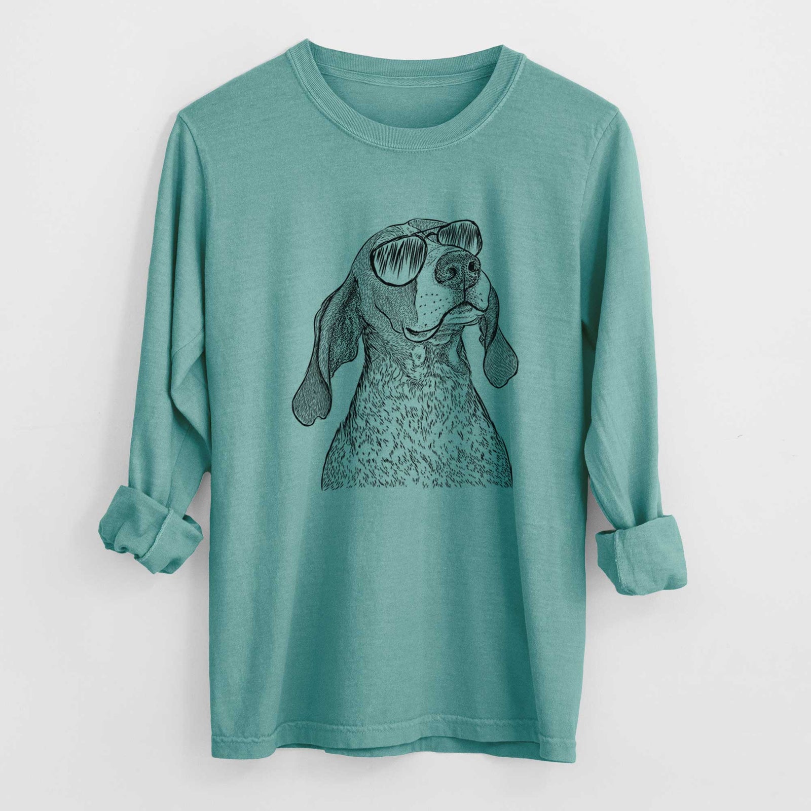 Aviators Chester the Red Tick Coonhound - Heavyweight 100% Cotton Long Sleeve