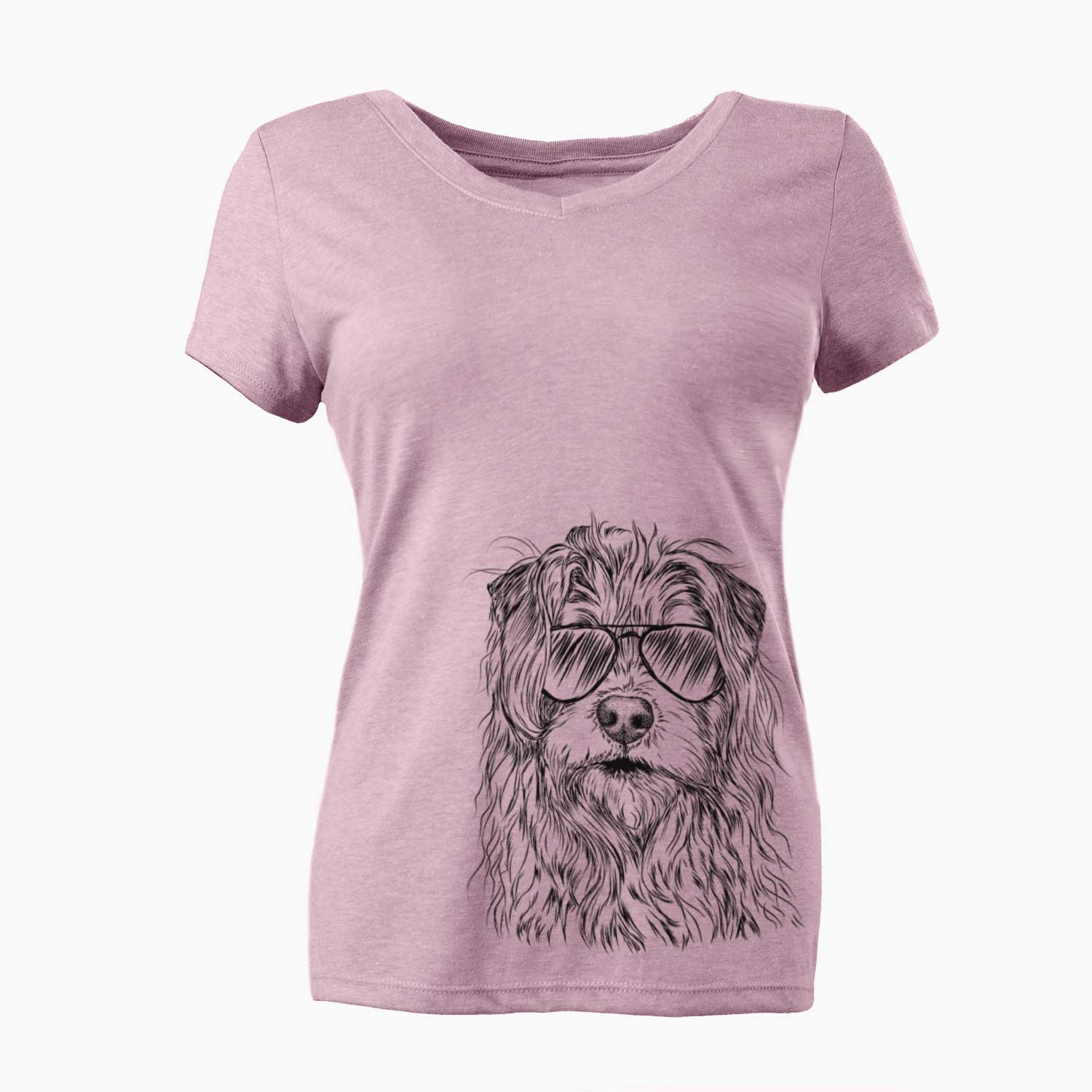 Aviator Chester the Terrier Mix - Women's V-neck Shirt