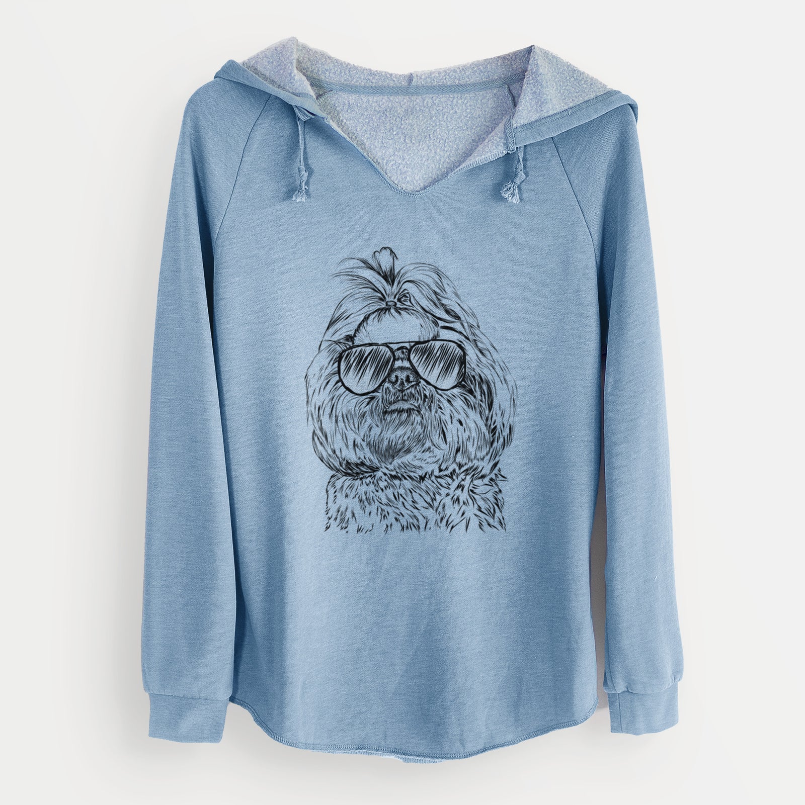 Aviator Chewie the Shih Tzu - Cali Wave Hooded Sweatshirt