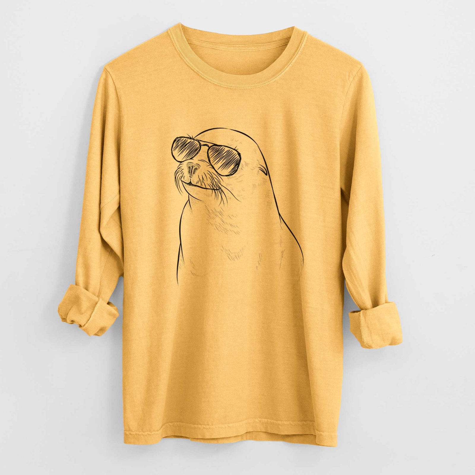 Aviators Chip the California Sea Lion - Heavyweight 100% Cotton Long Sleeve