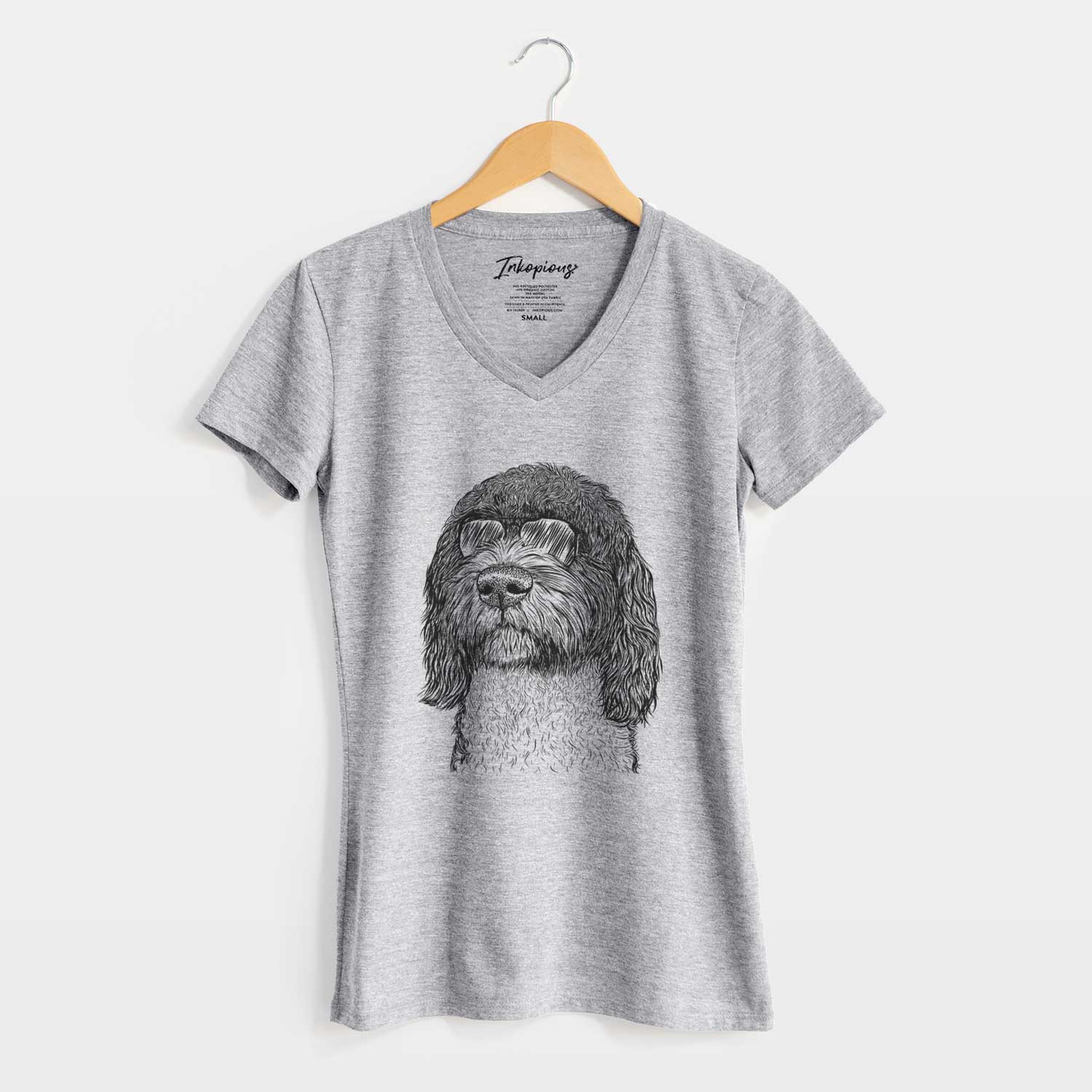 Aviator Chris the Portuguese Water Dog - Women's V-neck Shirt